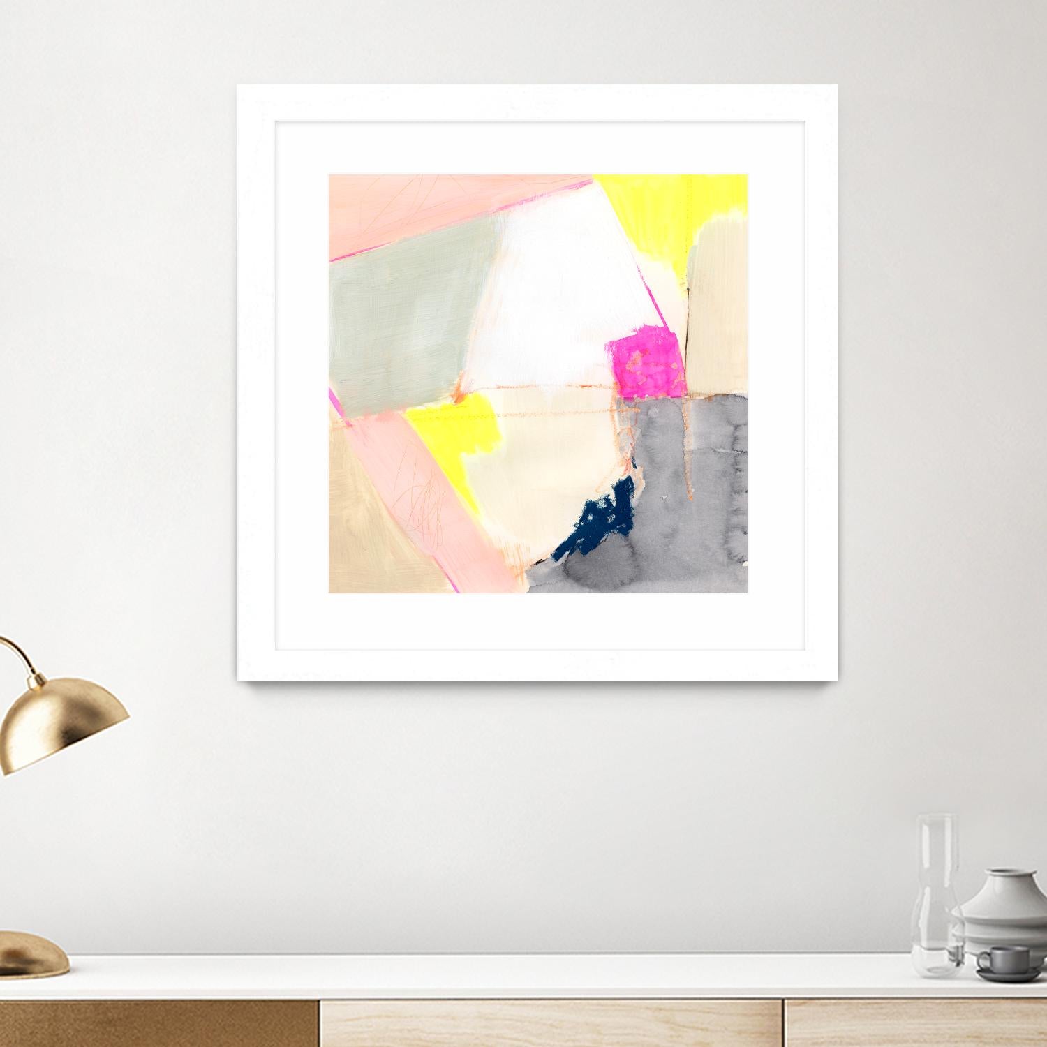 Hot Pink Patch II by Victoria Barnes on GIANT ART - beige abstract abstract
