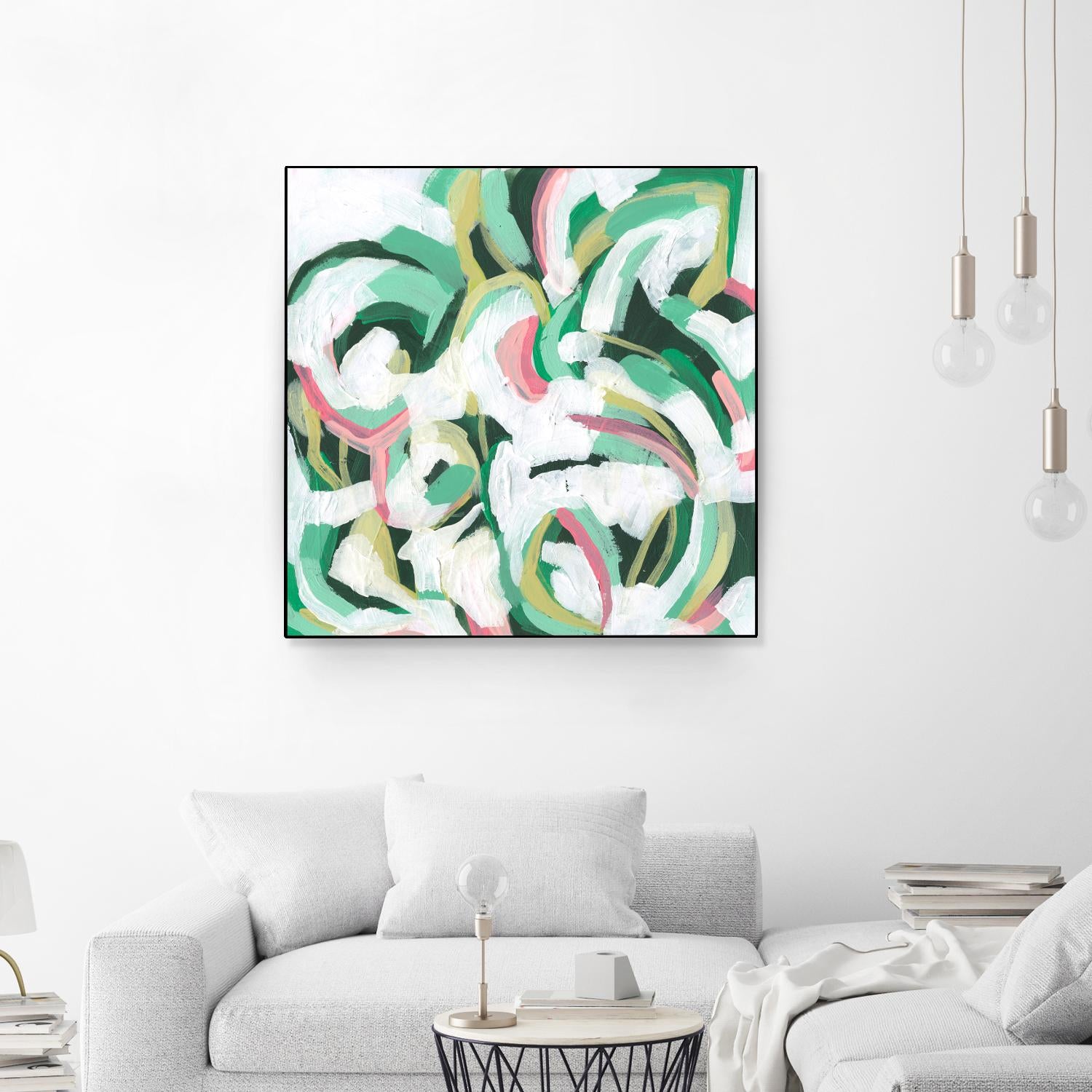 Mint Billows II by June Vess on GIANT ART - pink  abstract abstract