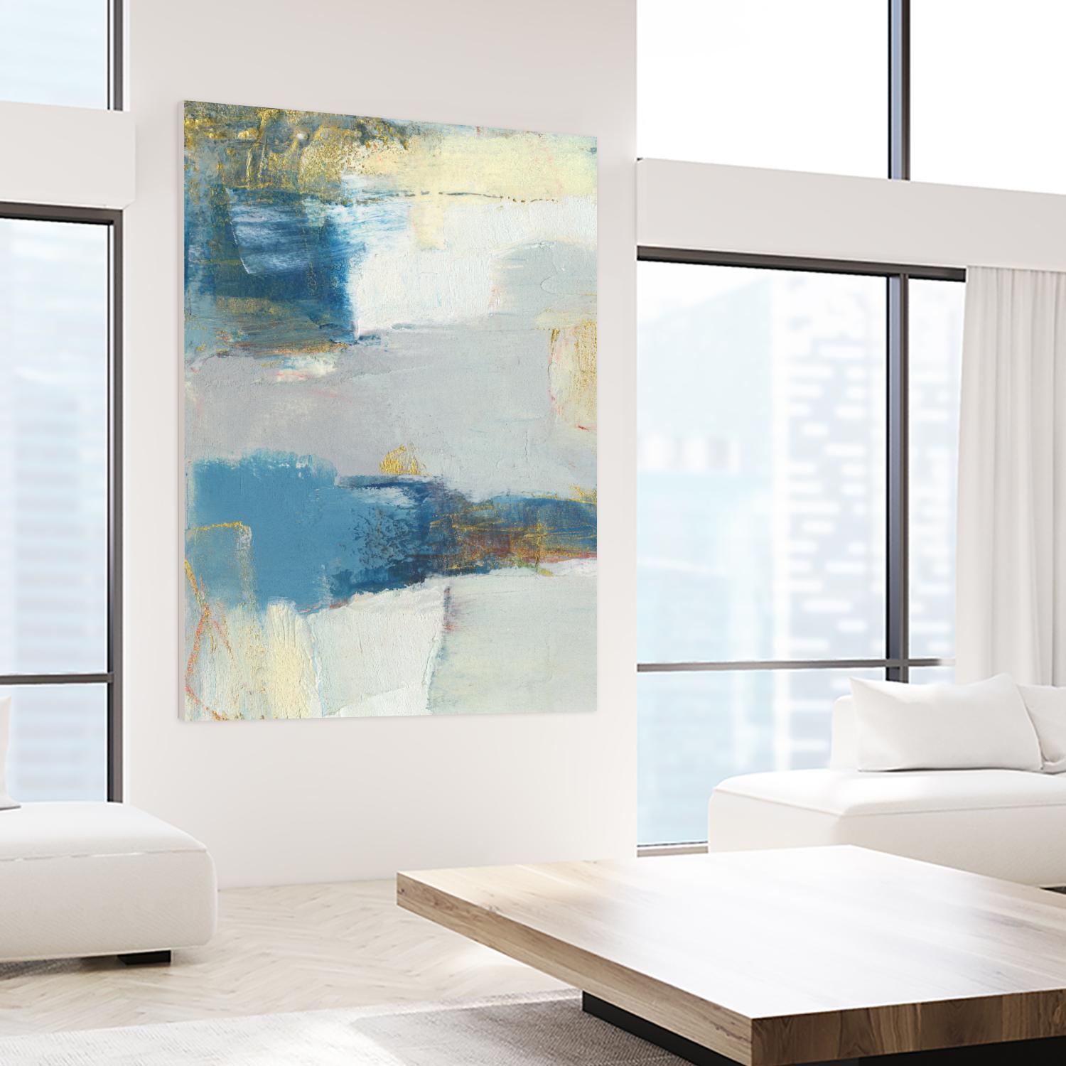 Frazil I by Sue Jachimiec on GIANT ART - gold abstract