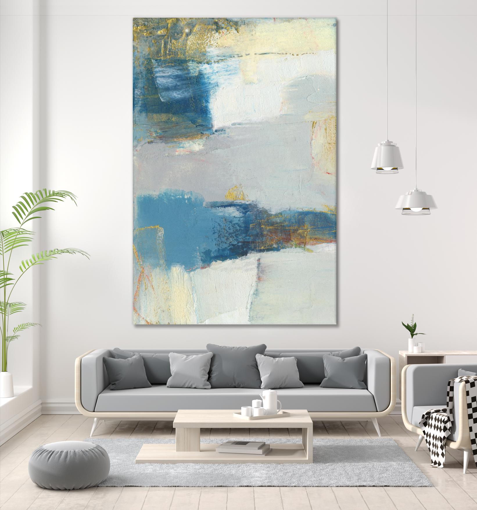 Frazil I by Sue Jachimiec on GIANT ART - gold abstract