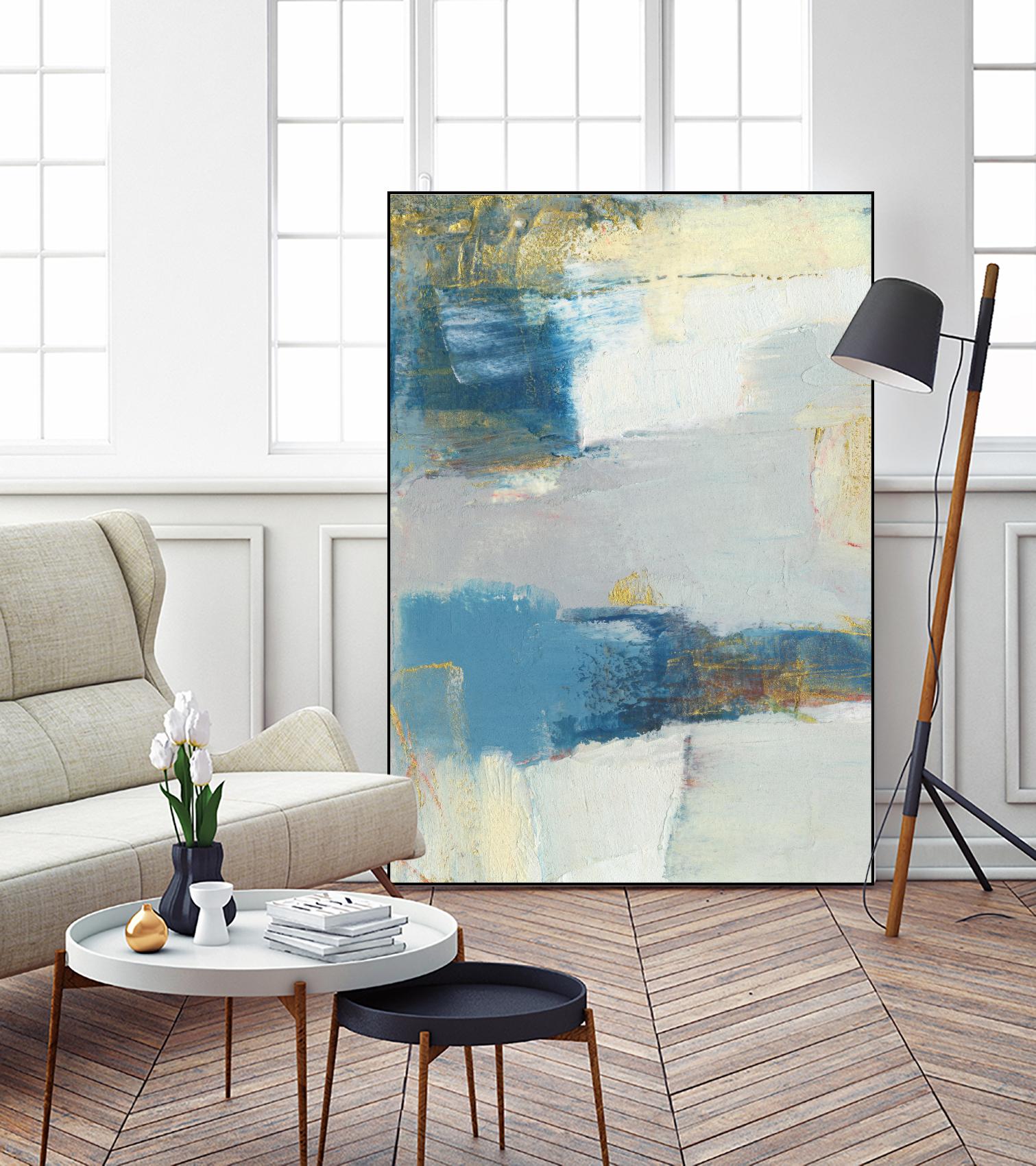 Frazil I by Sue Jachimiec on GIANT ART - gold abstract