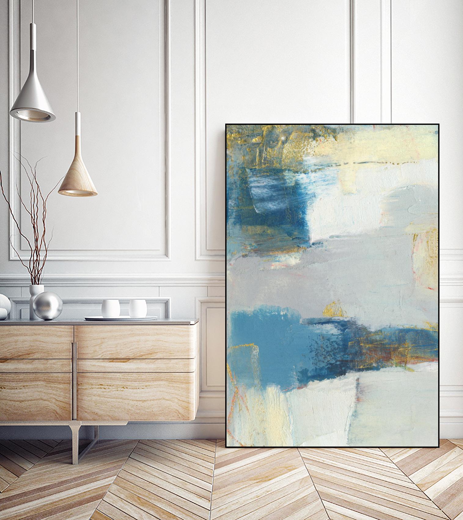 Frazil I by Sue Jachimiec on GIANT ART - gold abstract