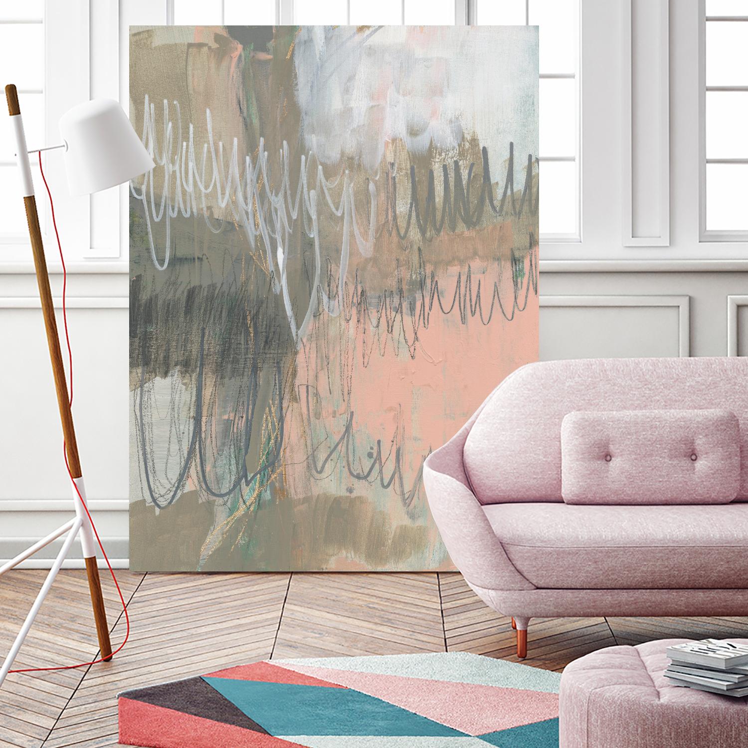 Twombly Script I by Jennifer Goldberger on GIANT ART - beige abstract abstract