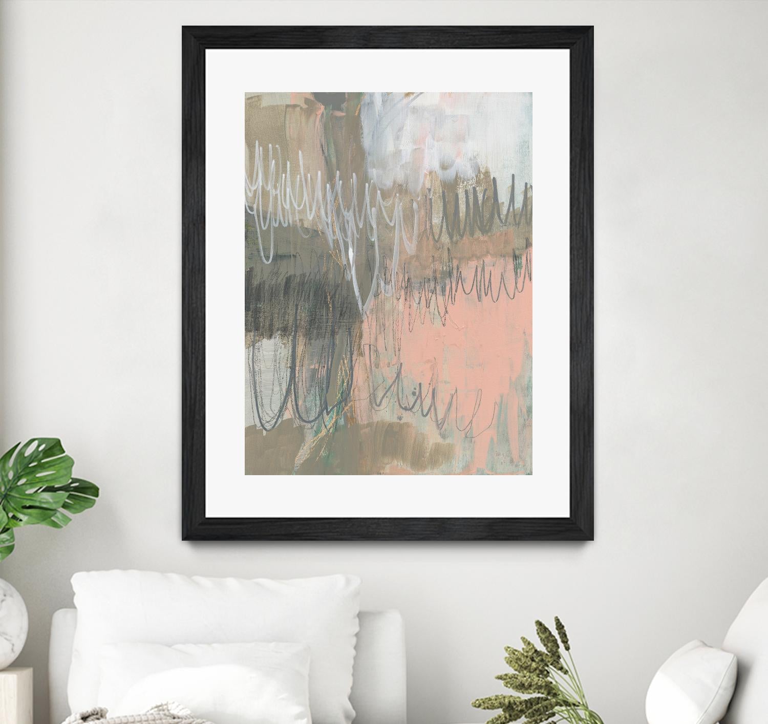 Twombly Script I by Jennifer Goldberger on GIANT ART - beige abstract abstract