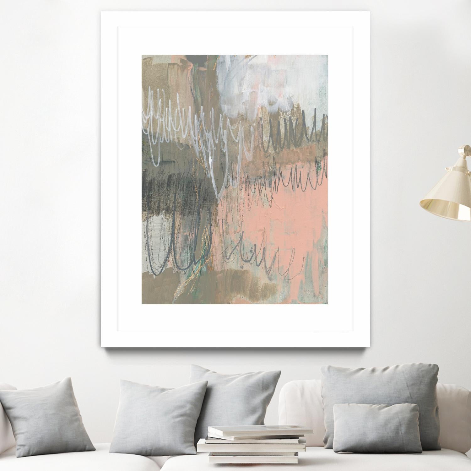 Twombly Script I by Jennifer Goldberger on GIANT ART - beige abstract abstract