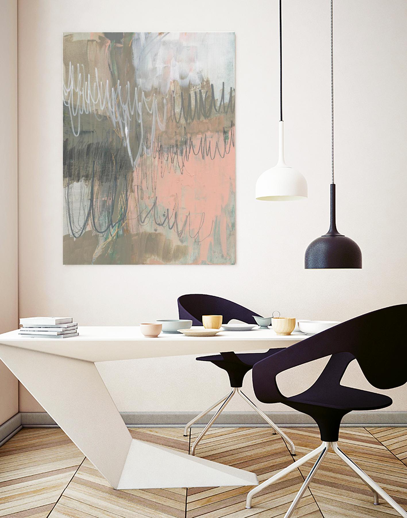 Twombly Script I by Jennifer Goldberger on GIANT ART - beige abstract abstract