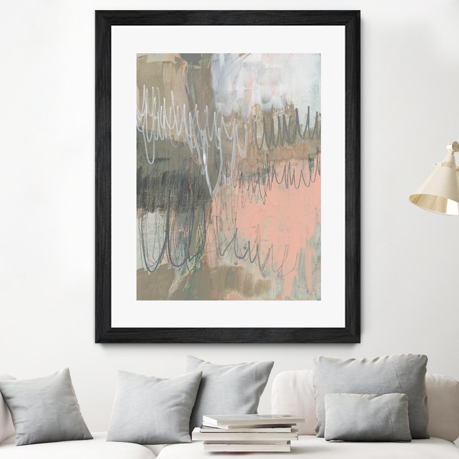 Twombly Script I by Jennifer Goldberger on GIANT ART - beige abstract abstract