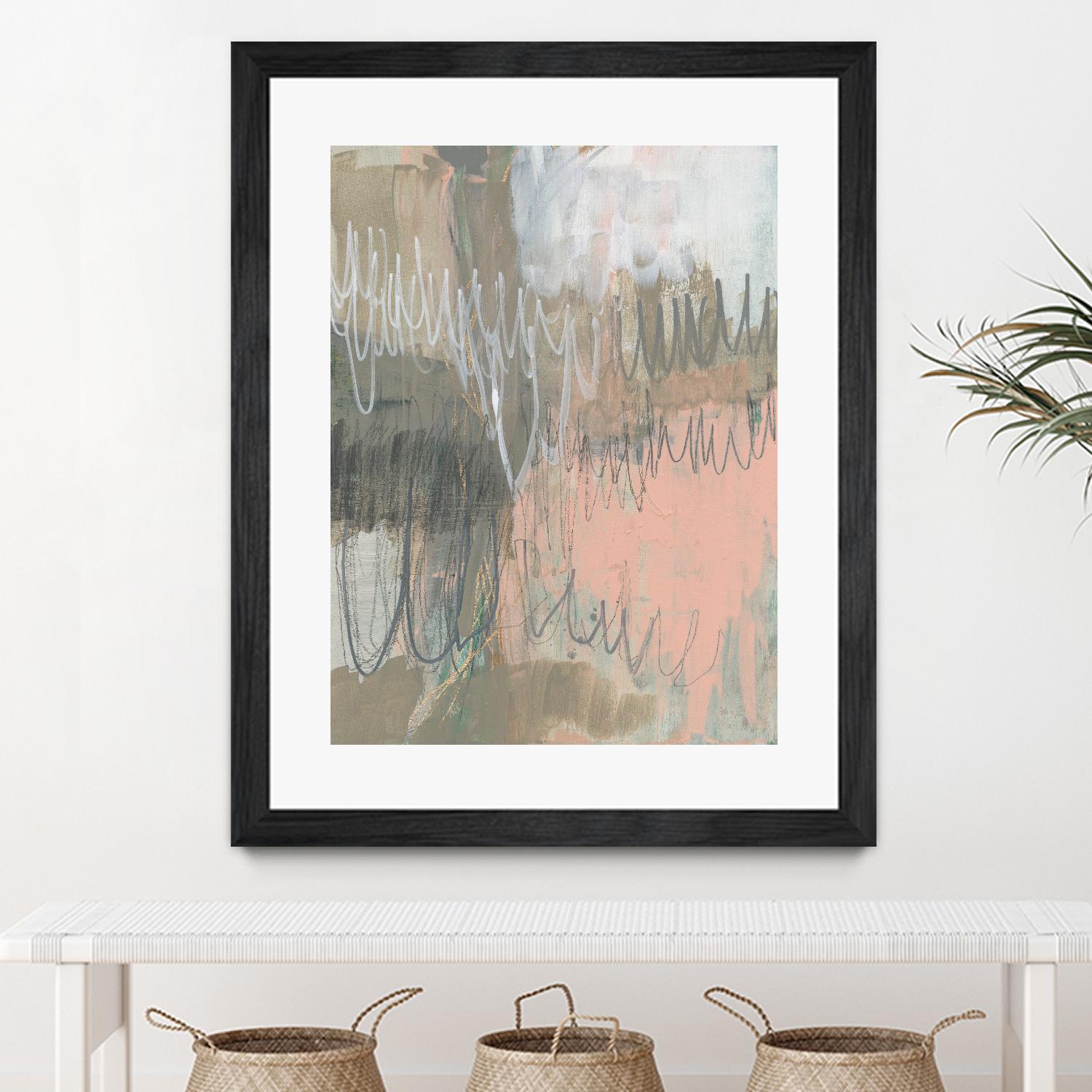 Twombly Script I by Jennifer Goldberger on GIANT ART - beige abstract abstract