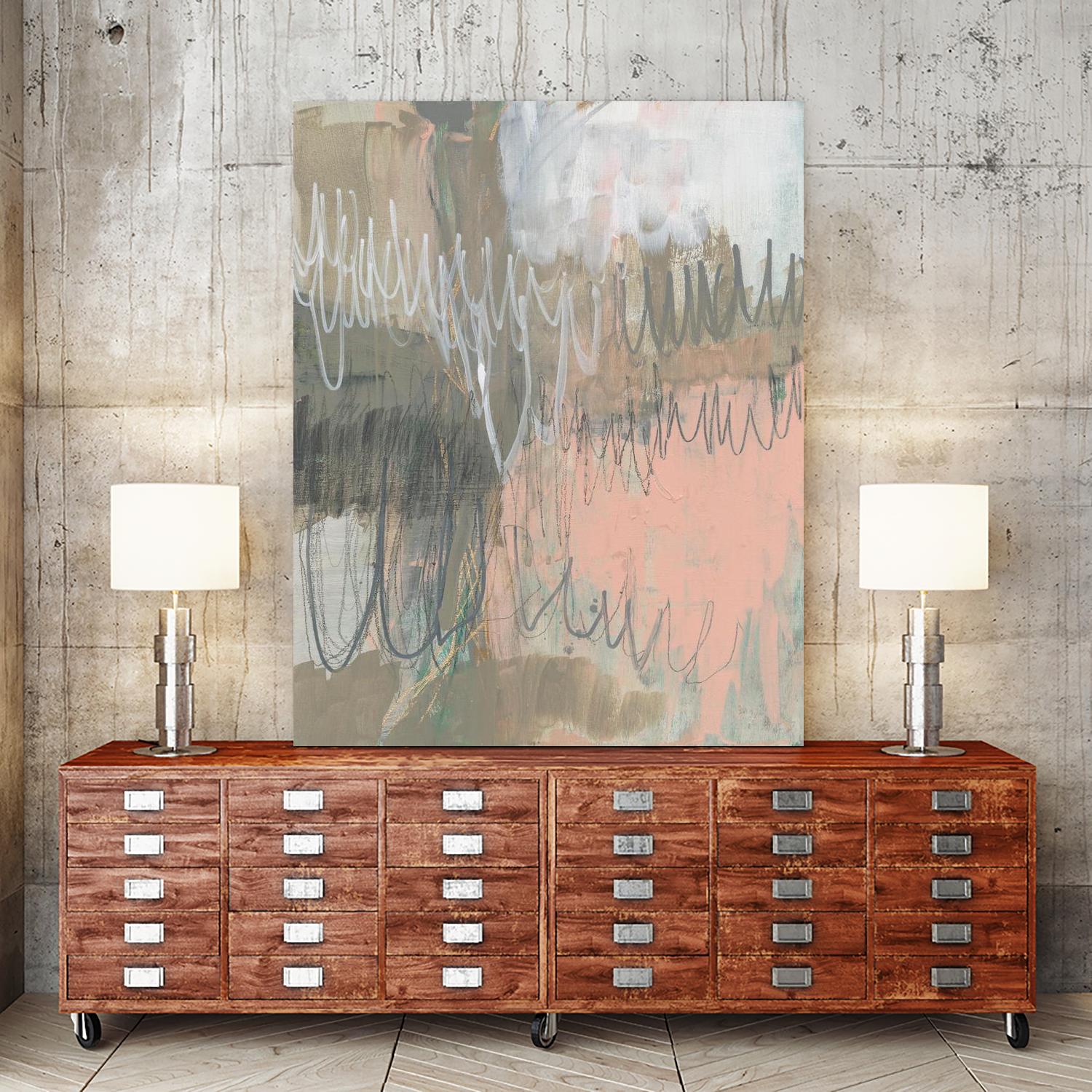 Twombly Script I by Jennifer Goldberger on GIANT ART - beige abstract abstract