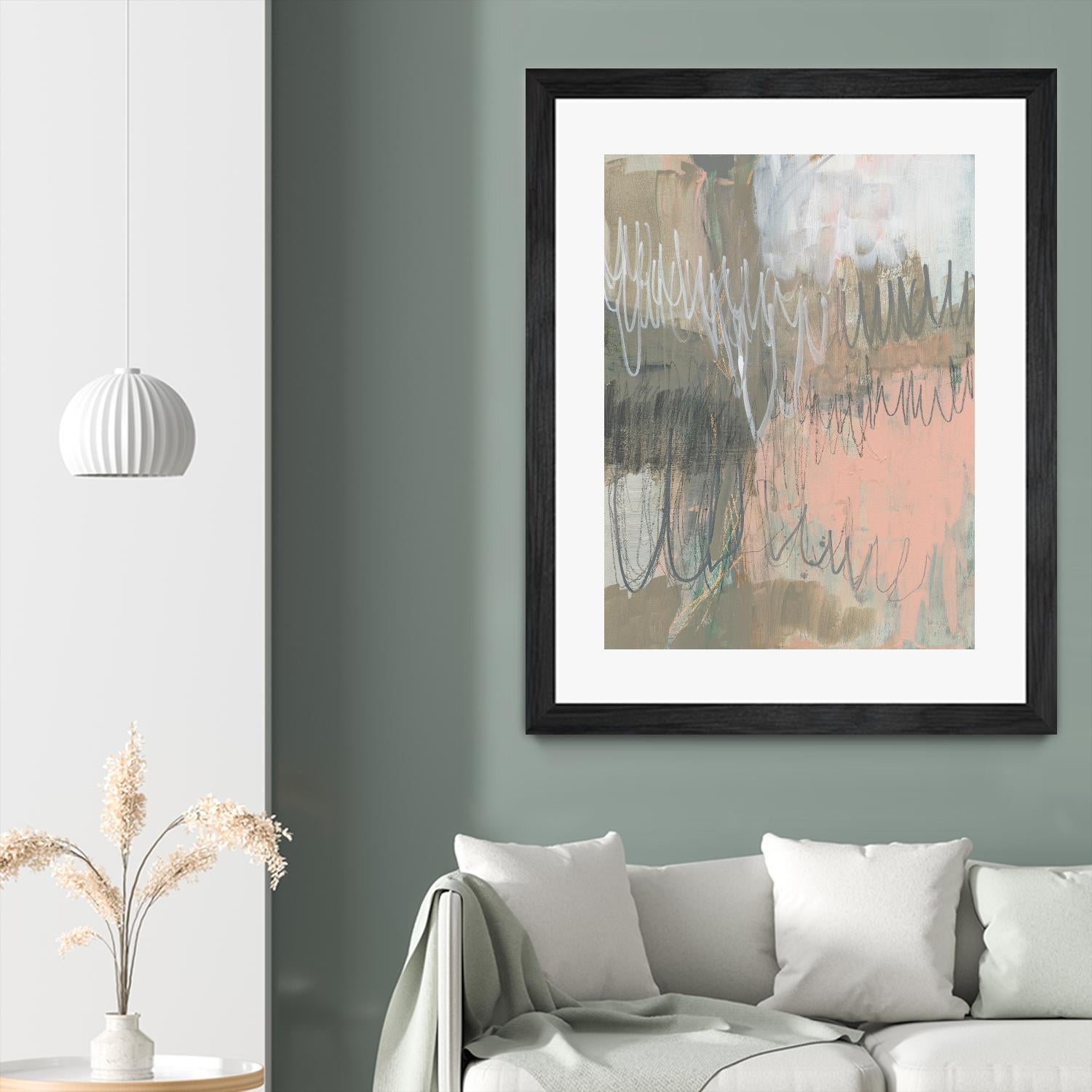 Twombly Script I by Jennifer Goldberger on GIANT ART - beige abstract abstract