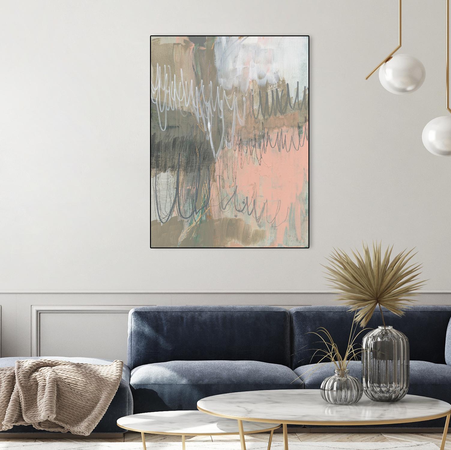 Twombly Script I by Jennifer Goldberger on GIANT ART - beige abstract abstract