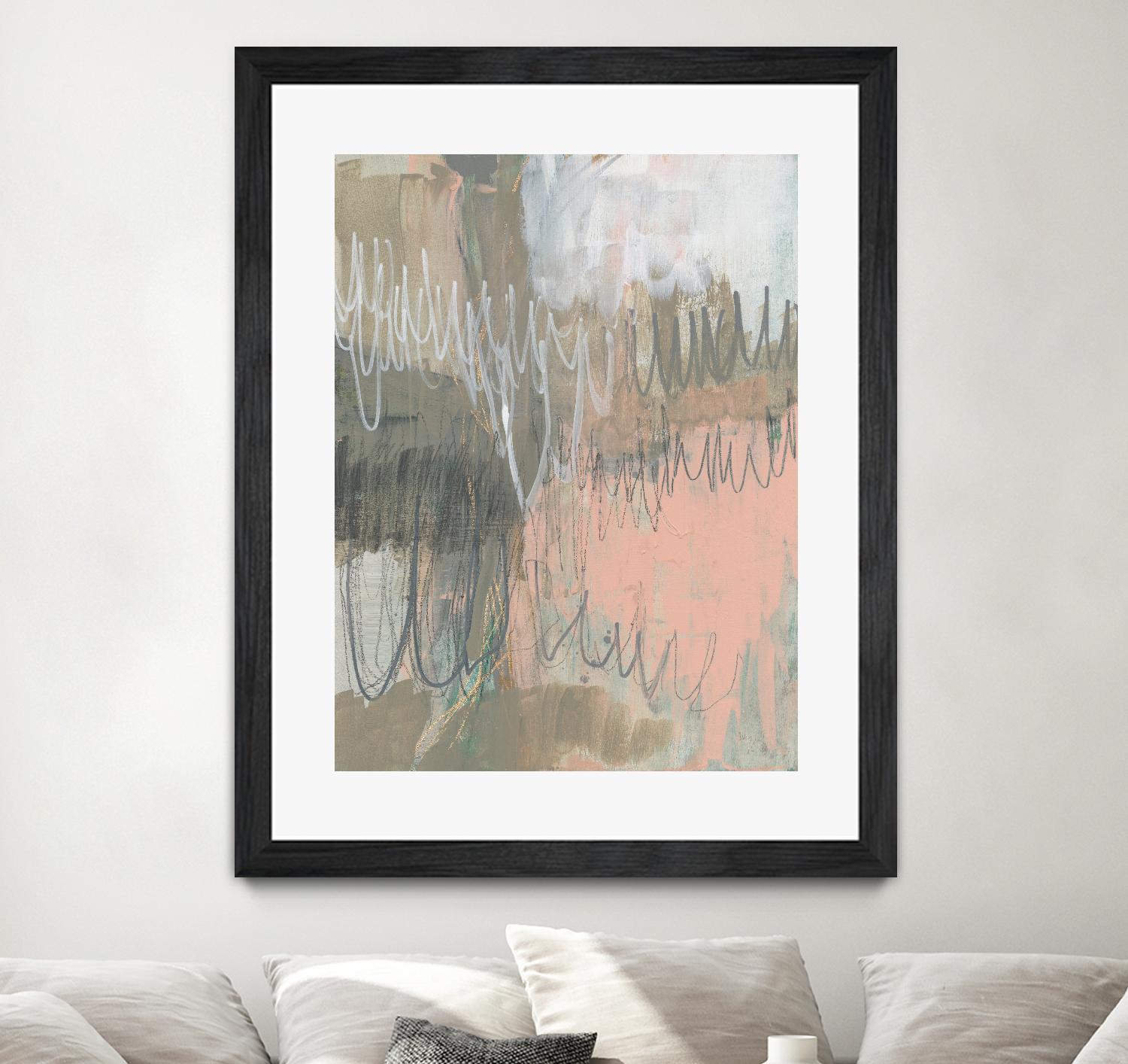 Twombly Script I by Jennifer Goldberger on GIANT ART - beige abstract abstract