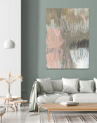 Twombly Script II by Jennifer Goldberger on GIANT ART - pink abstract abstract