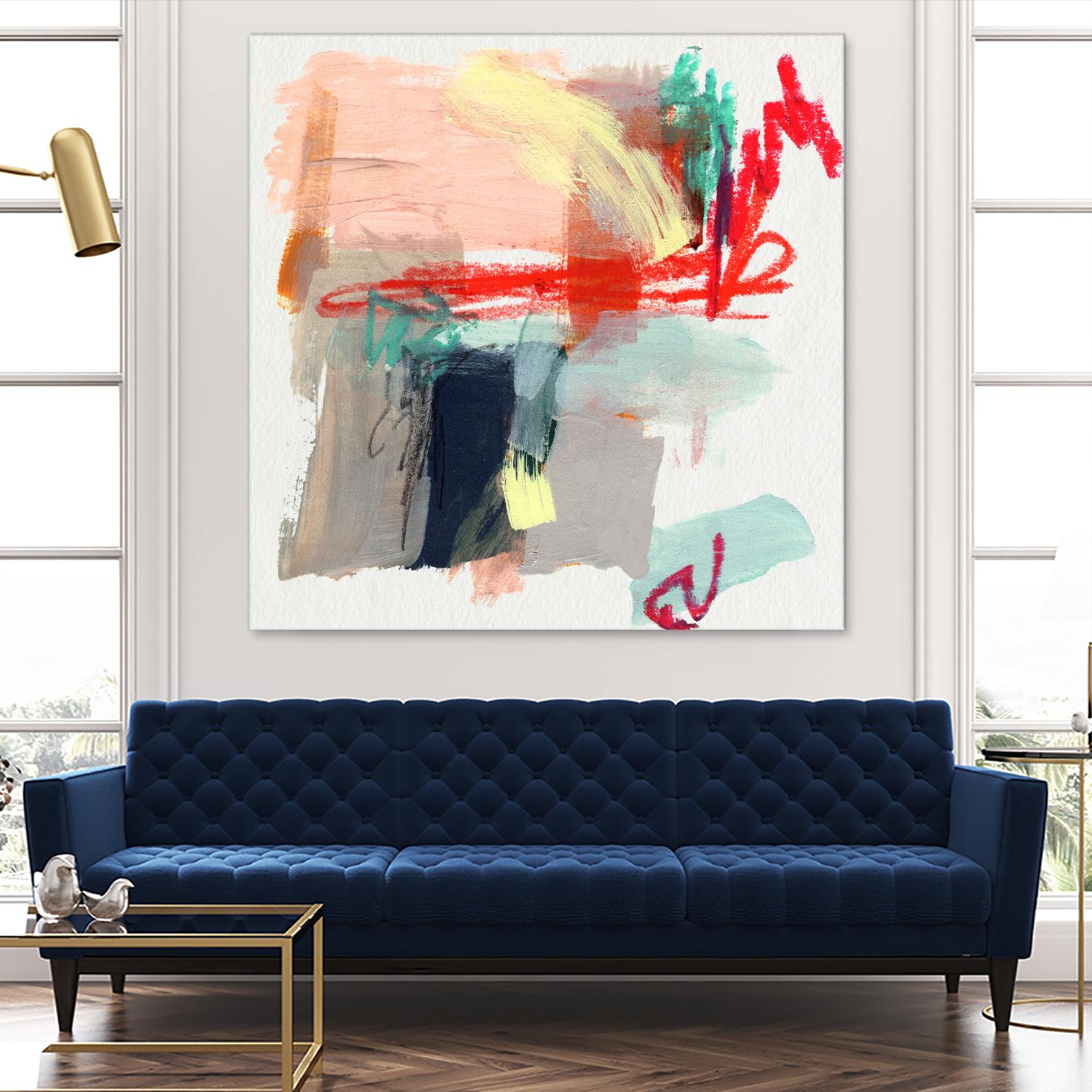 Abstract Metro Maps I by Jennifer Parker on GIANT ART - red abstract abstract