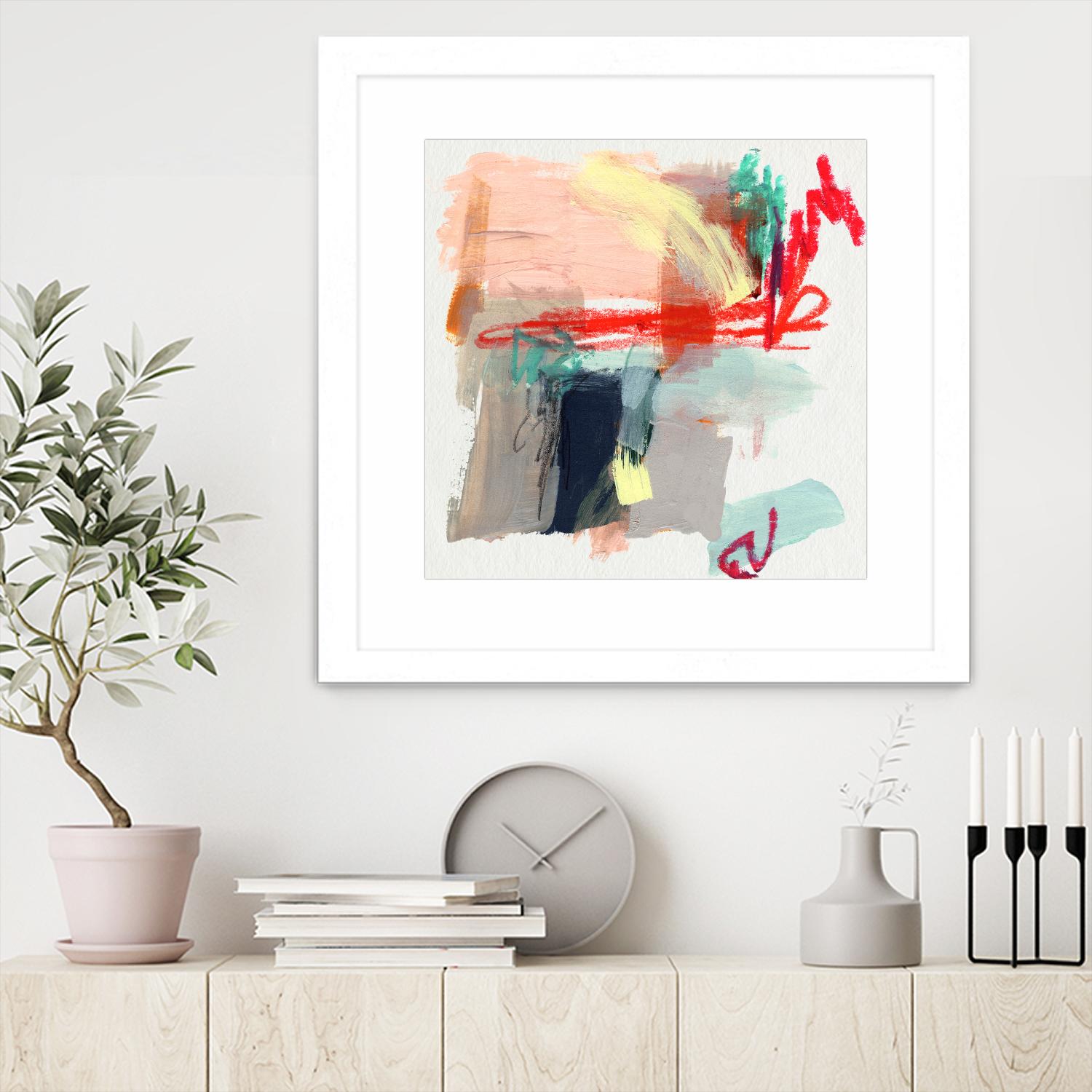 Abstract Metro Maps I by Jennifer Parker on GIANT ART - red abstract abstract