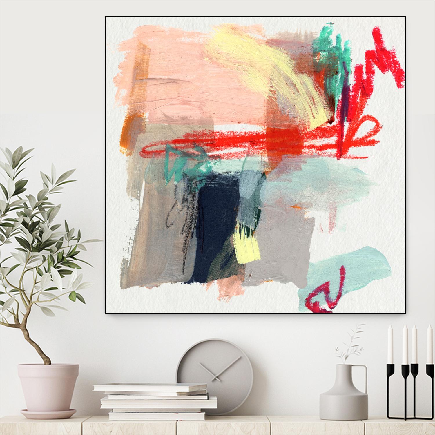Abstract Metro Maps I by Jennifer Parker on GIANT ART - red abstract abstract