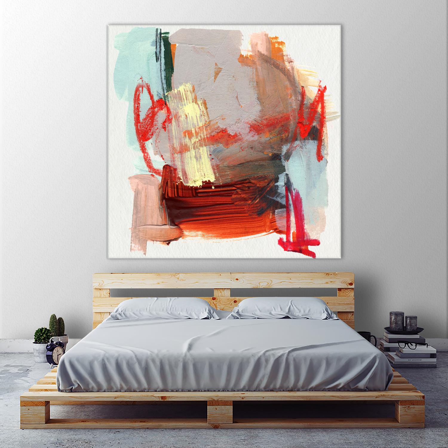 Abstract Metro Maps III by Jennifer Parker on GIANT ART - red abstract abstrait