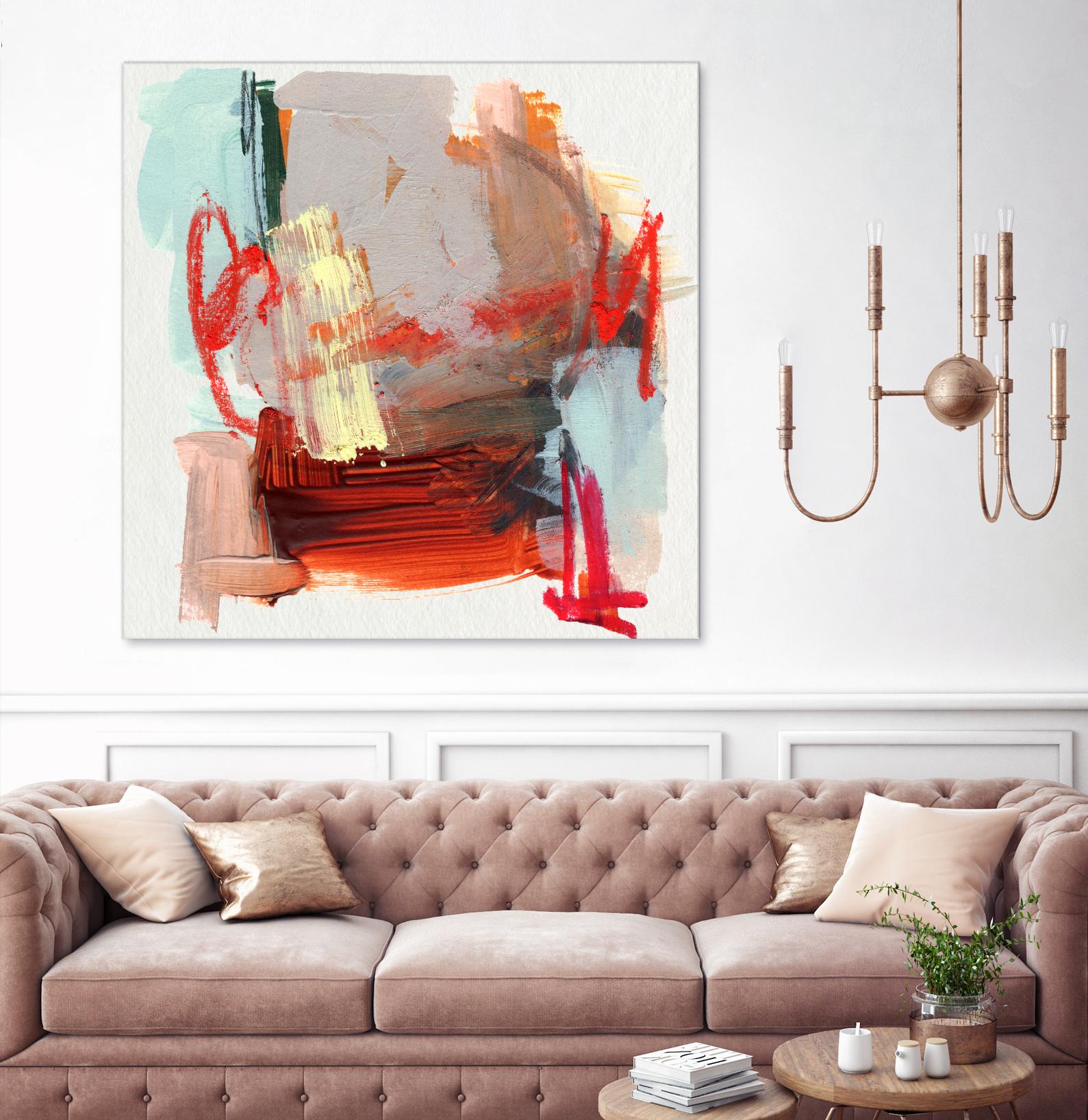 Abstract Metro Maps III by Jennifer Parker on GIANT ART - red abstract abstrait