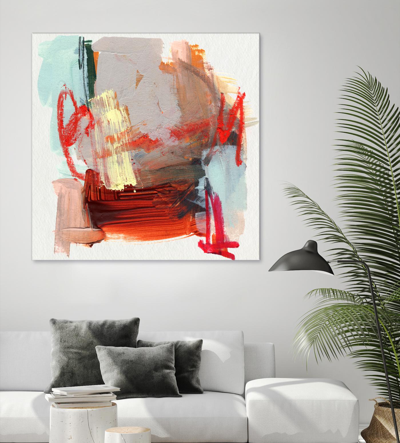 Abstract Metro Maps III by Jennifer Parker on GIANT ART - red abstract abstrait