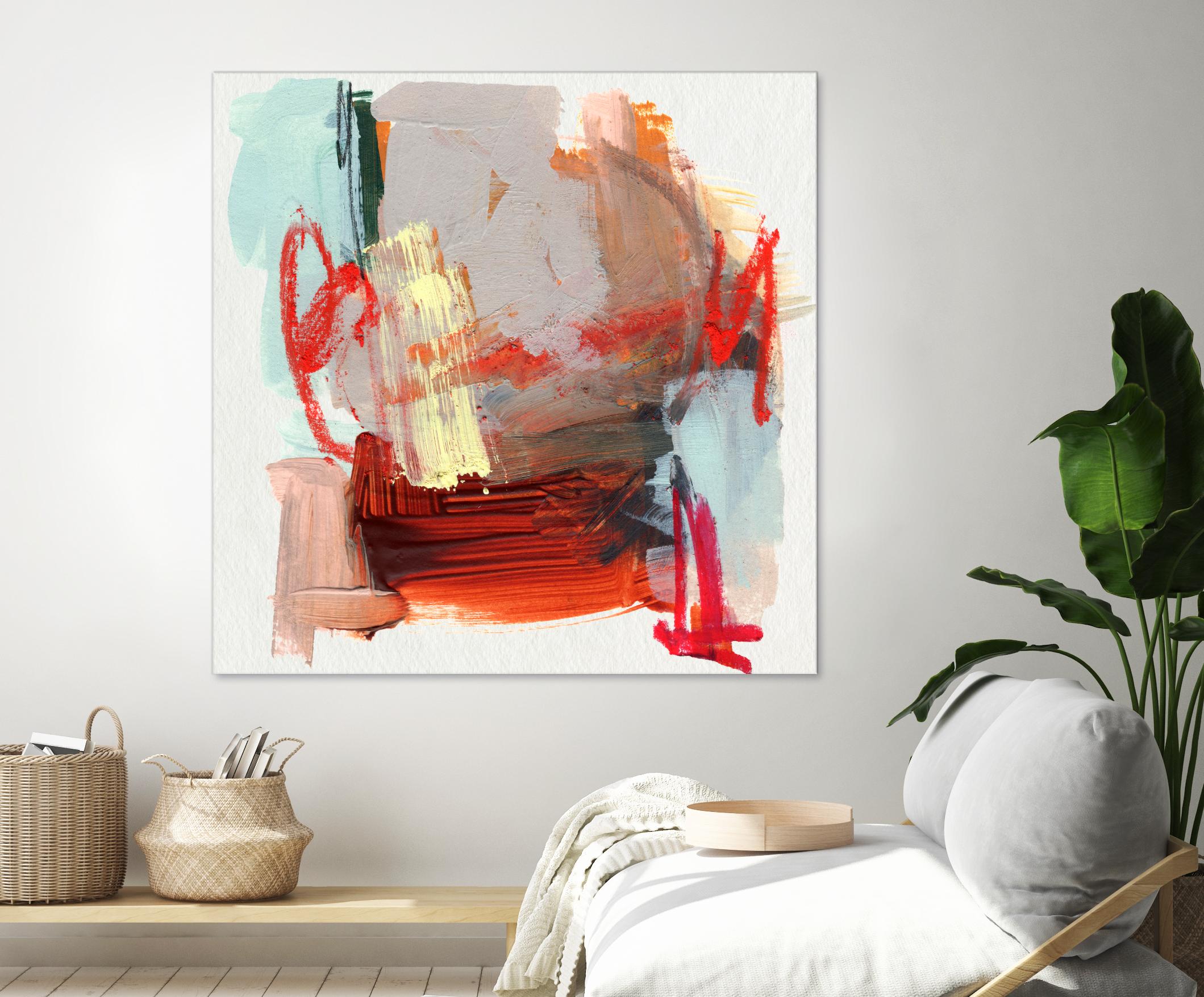 Abstract Metro Maps III by Jennifer Parker on GIANT ART - red abstract abstrait