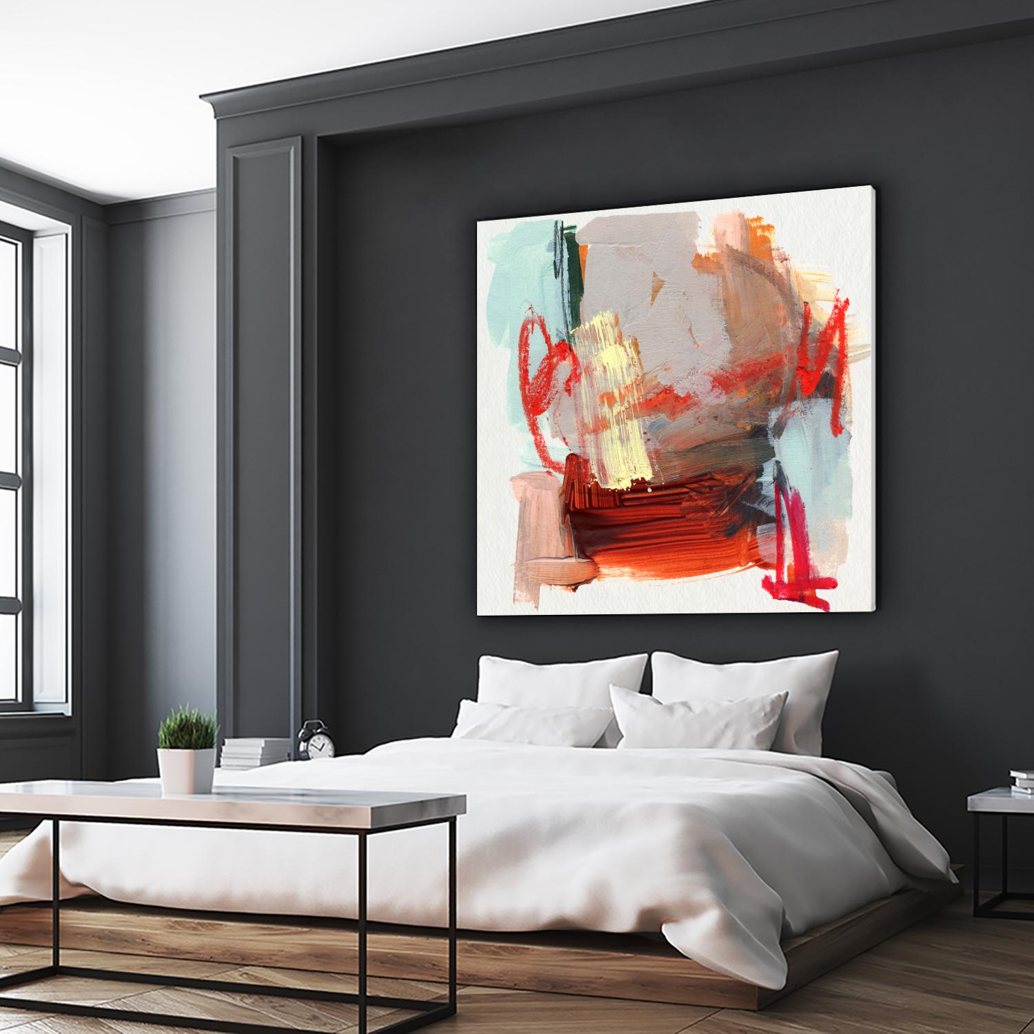 Abstract Metro Maps III by Jennifer Parker on GIANT ART - red abstract abstrait