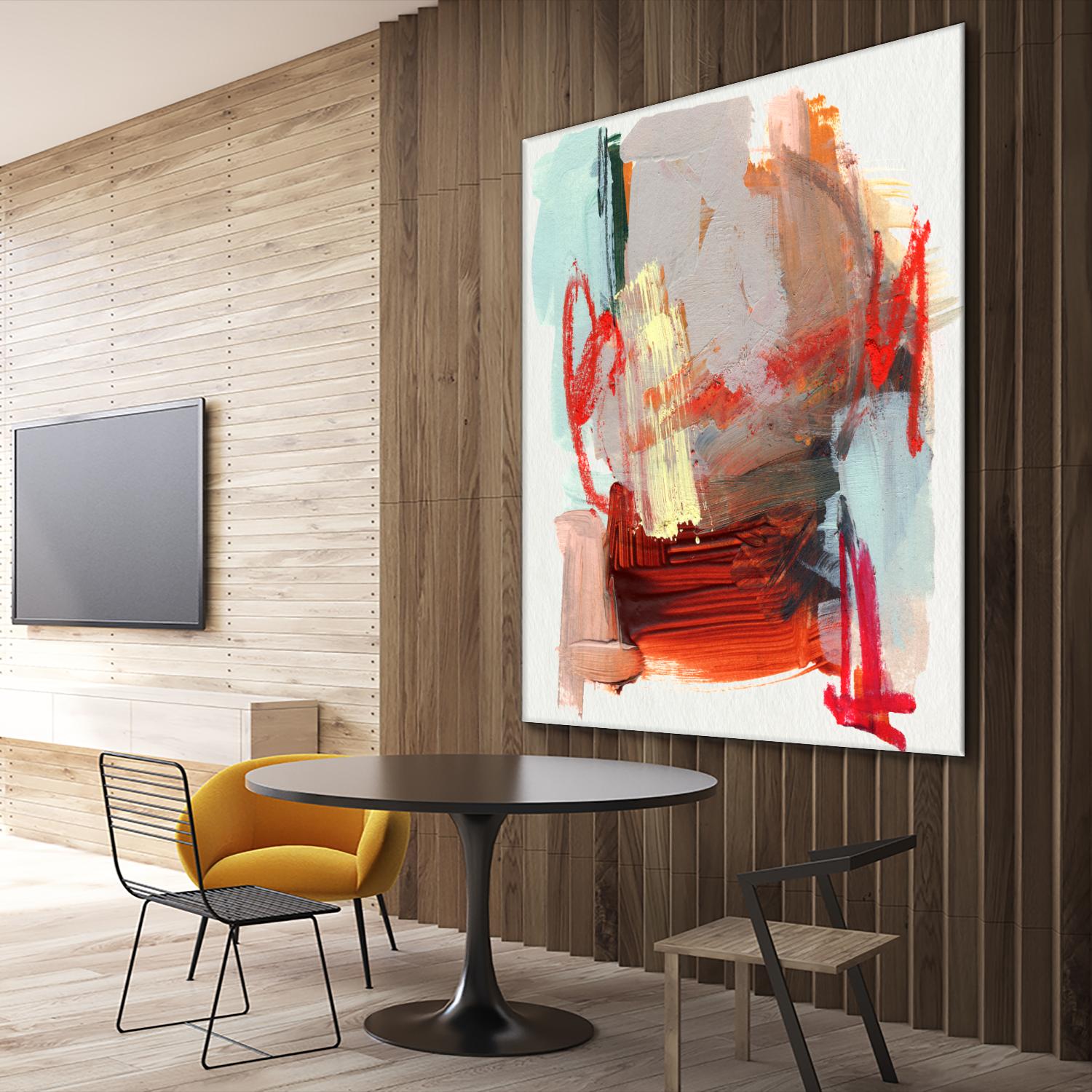 Abstract Metro Maps III by Jennifer Parker on GIANT ART - red abstract abstrait