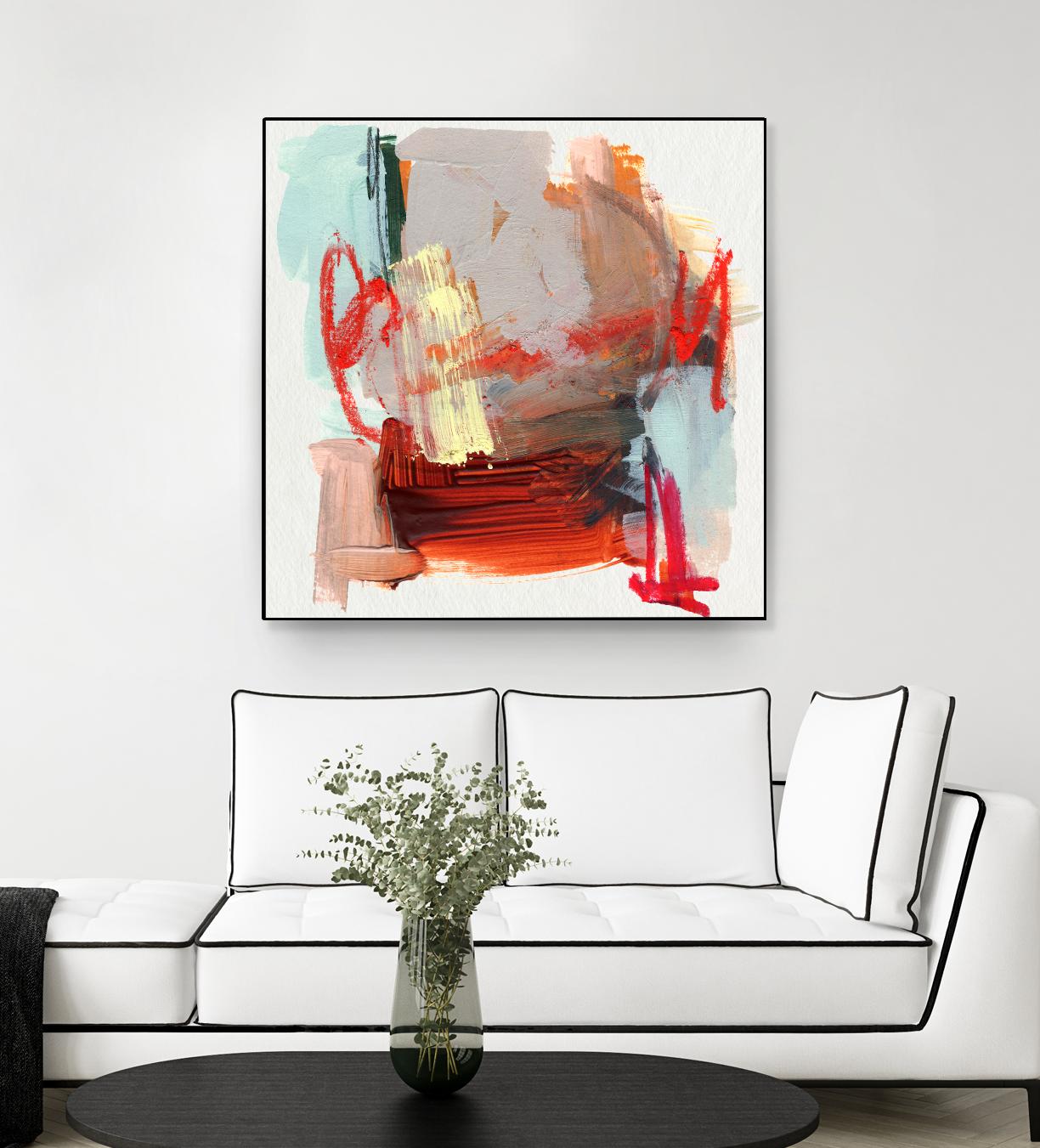 Abstract Metro Maps III by Jennifer Parker on GIANT ART - red abstract abstrait