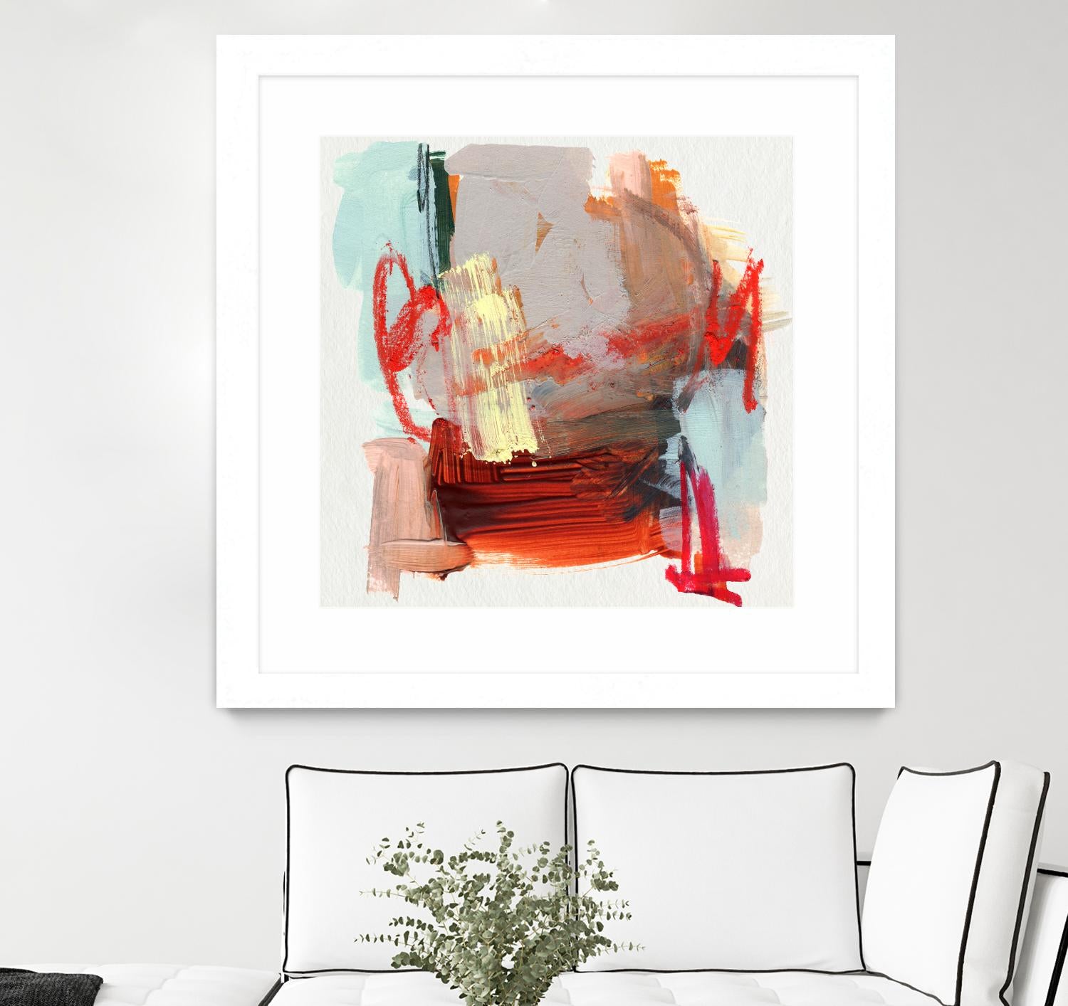 Abstract Metro Maps III by Jennifer Parker on GIANT ART - red abstract abstrait