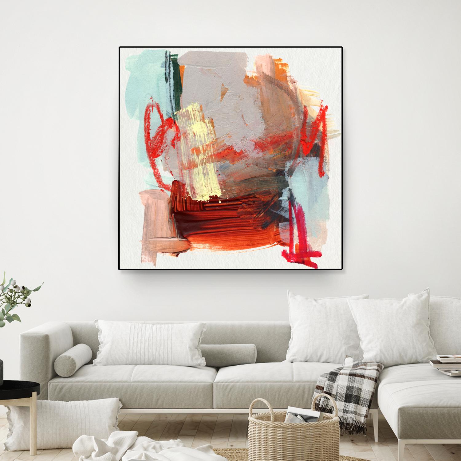 Abstract Metro Maps III by Jennifer Parker on GIANT ART - red abstract abstrait