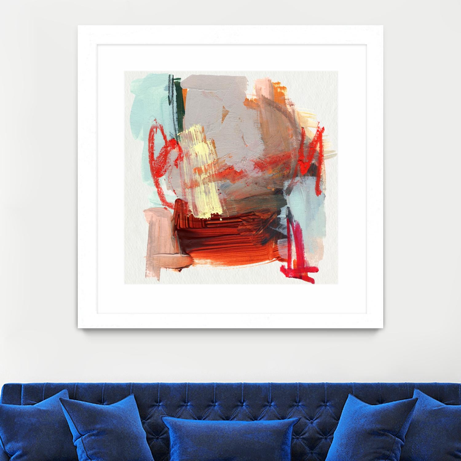 Abstract Metro Maps III by Jennifer Parker on GIANT ART - red abstract abstrait