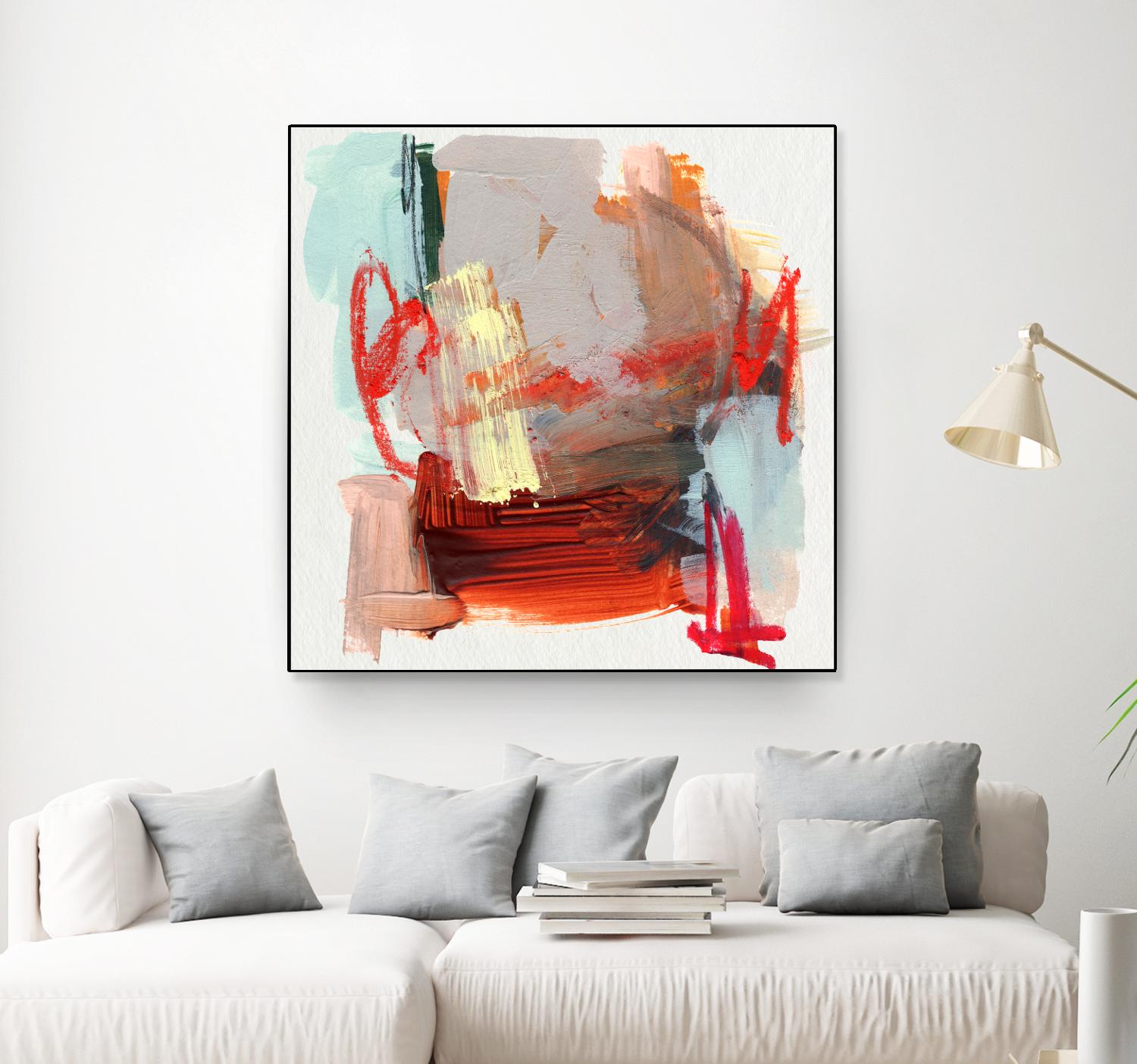 Abstract Metro Maps III by Jennifer Parker on GIANT ART - red abstract abstrait