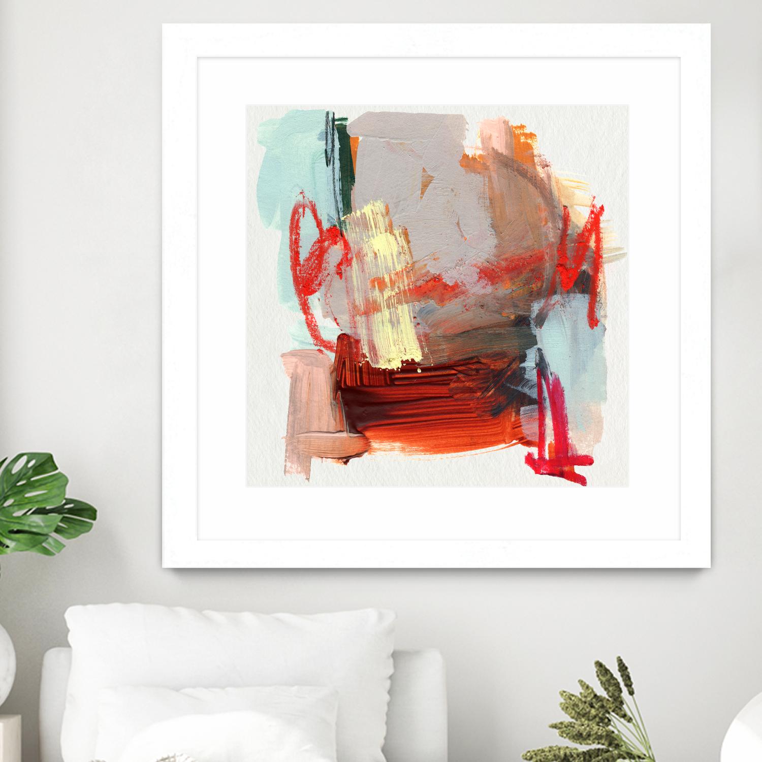 Abstract Metro Maps III by Jennifer Parker on GIANT ART - red abstract abstrait