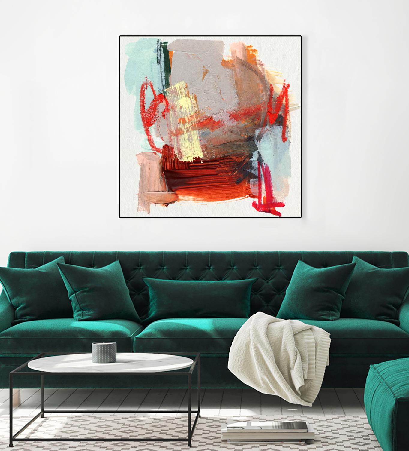 Abstract Metro Maps III by Jennifer Parker on GIANT ART - red abstract abstrait