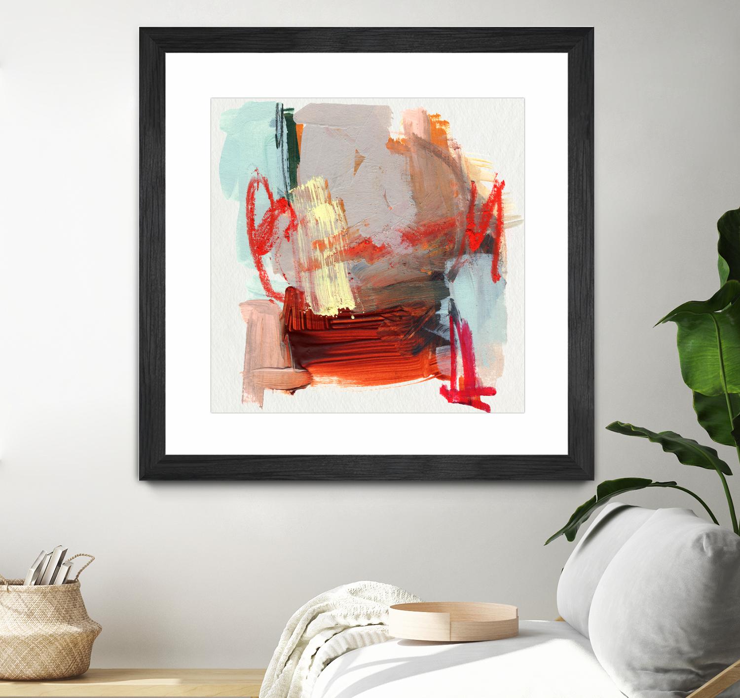 Abstract Metro Maps III by Jennifer Parker on GIANT ART - red abstract abstrait