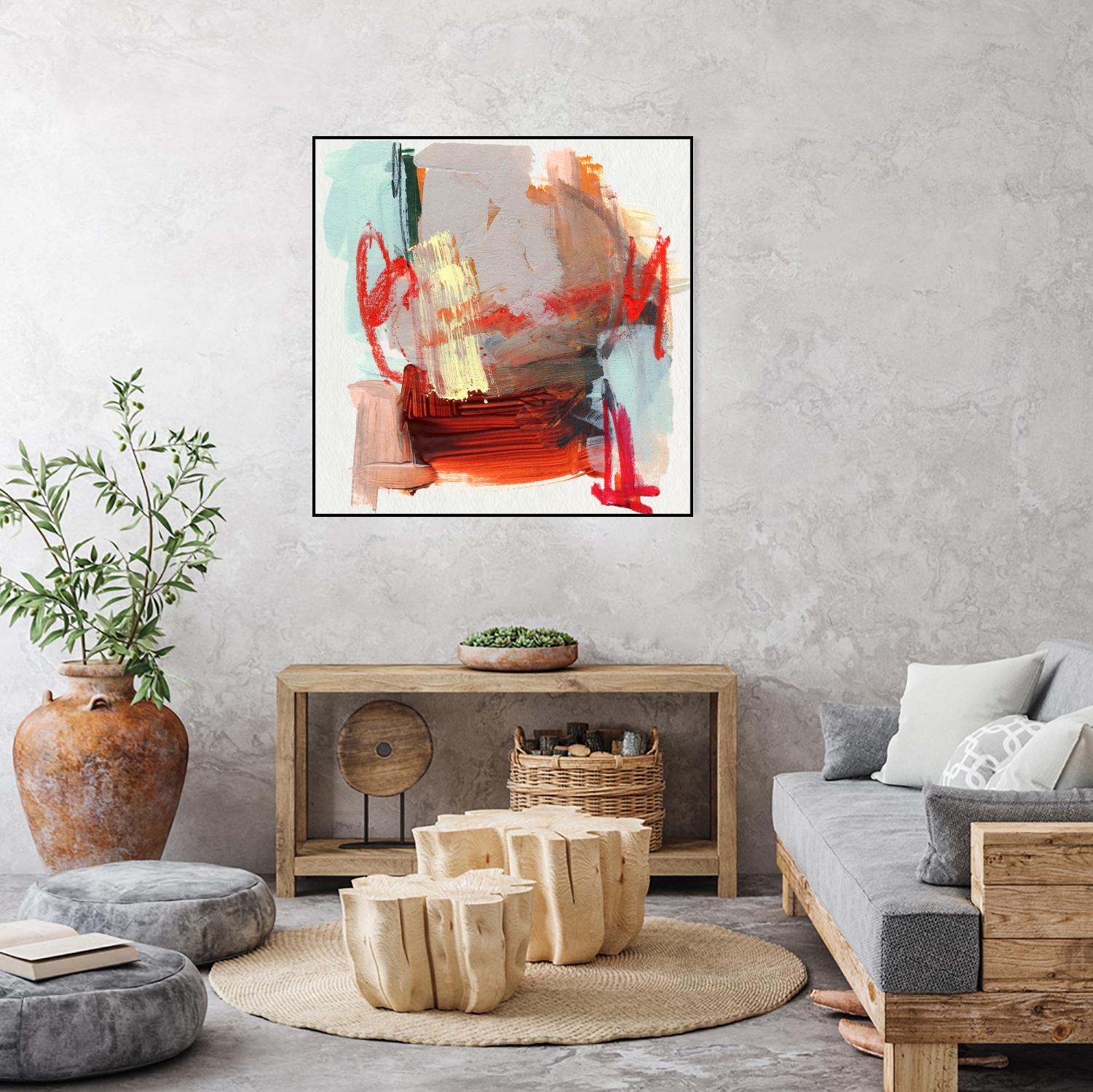 Abstract Metro Maps III by Jennifer Parker on GIANT ART - red abstract abstrait