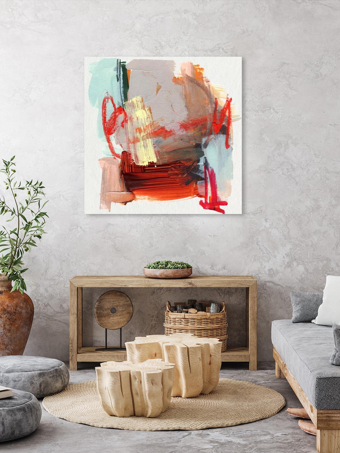 Abstract Metro Maps III by Jennifer Parker on GIANT ART - red abstract abstrait