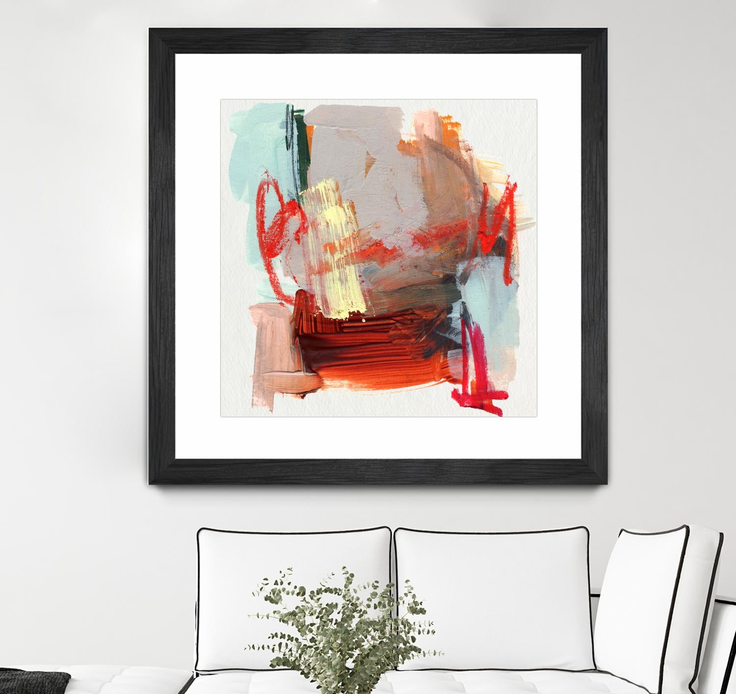 Abstract Metro Maps III by Jennifer Parker on GIANT ART - red abstract abstrait