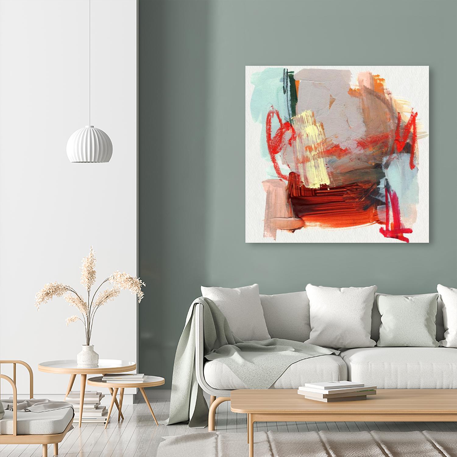 Abstract Metro Maps III by Jennifer Parker on GIANT ART - red abstract abstrait