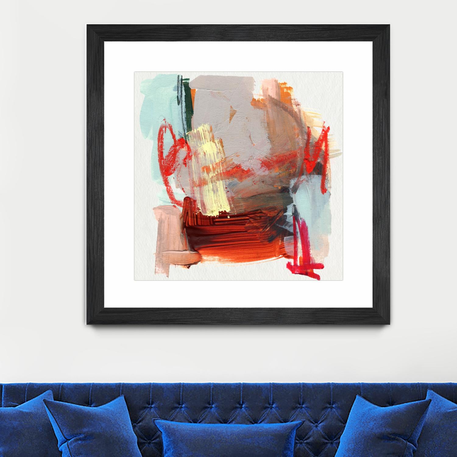 Abstract Metro Maps III by Jennifer Parker on GIANT ART - red abstract abstrait