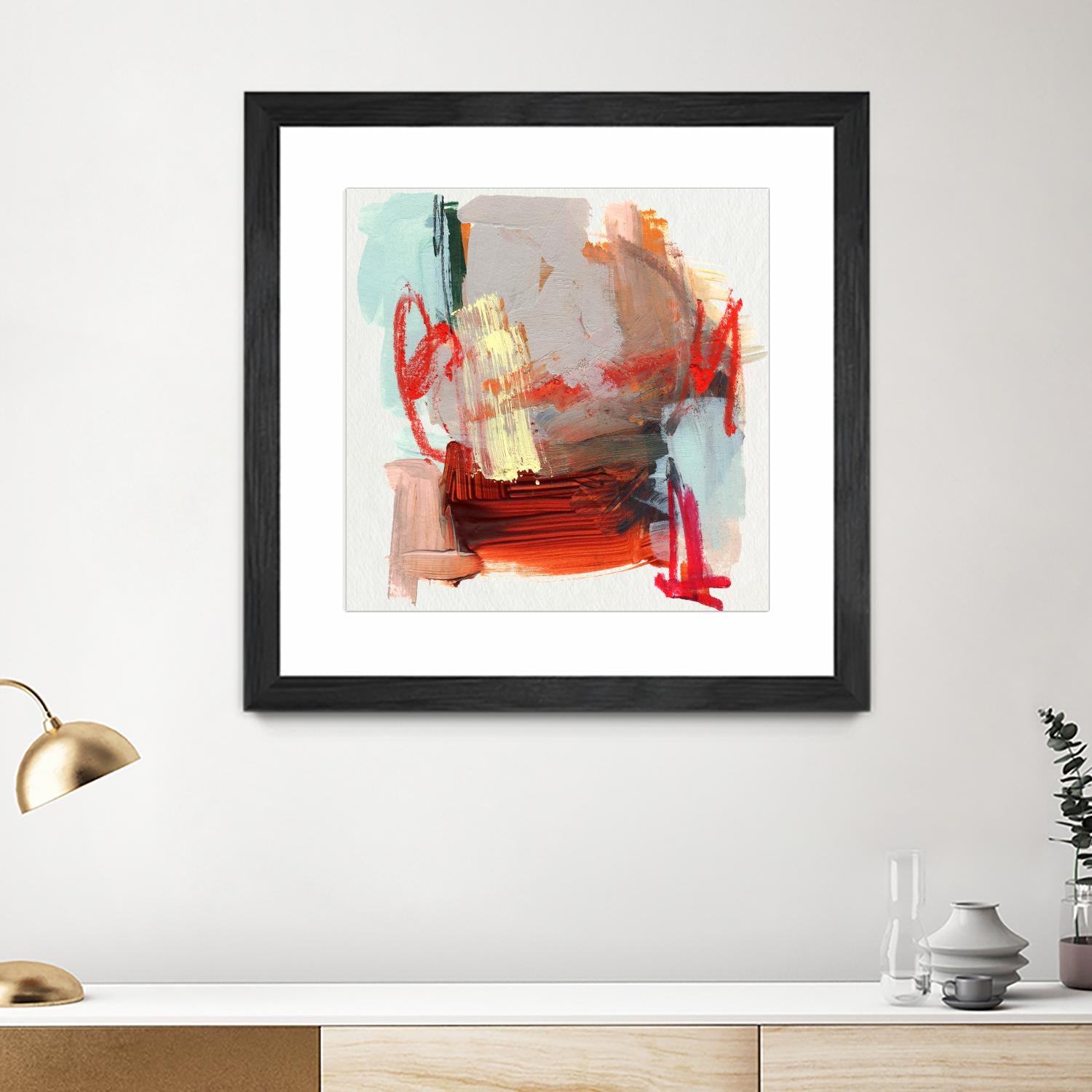 Abstract Metro Maps III by Jennifer Parker on GIANT ART - red abstract abstrait