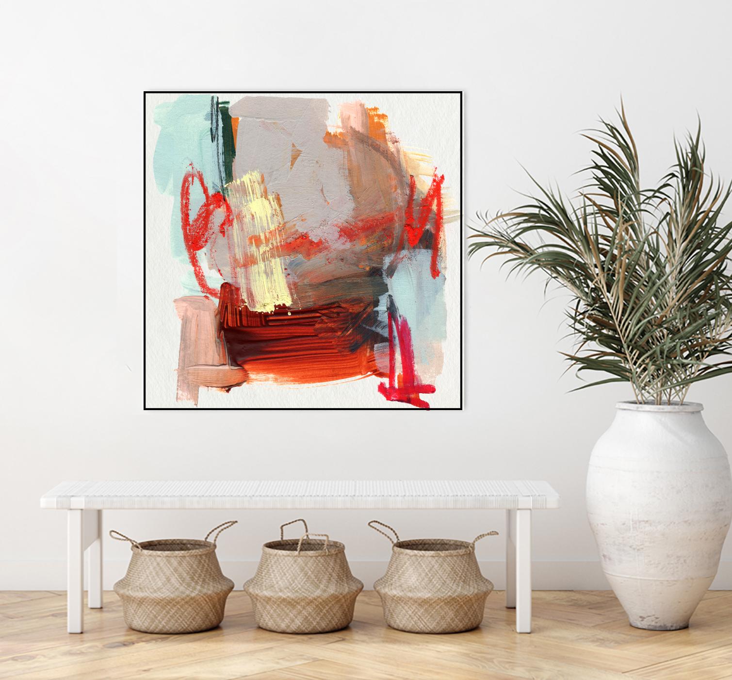 Abstract Metro Maps III by Jennifer Parker on GIANT ART - red abstract abstrait