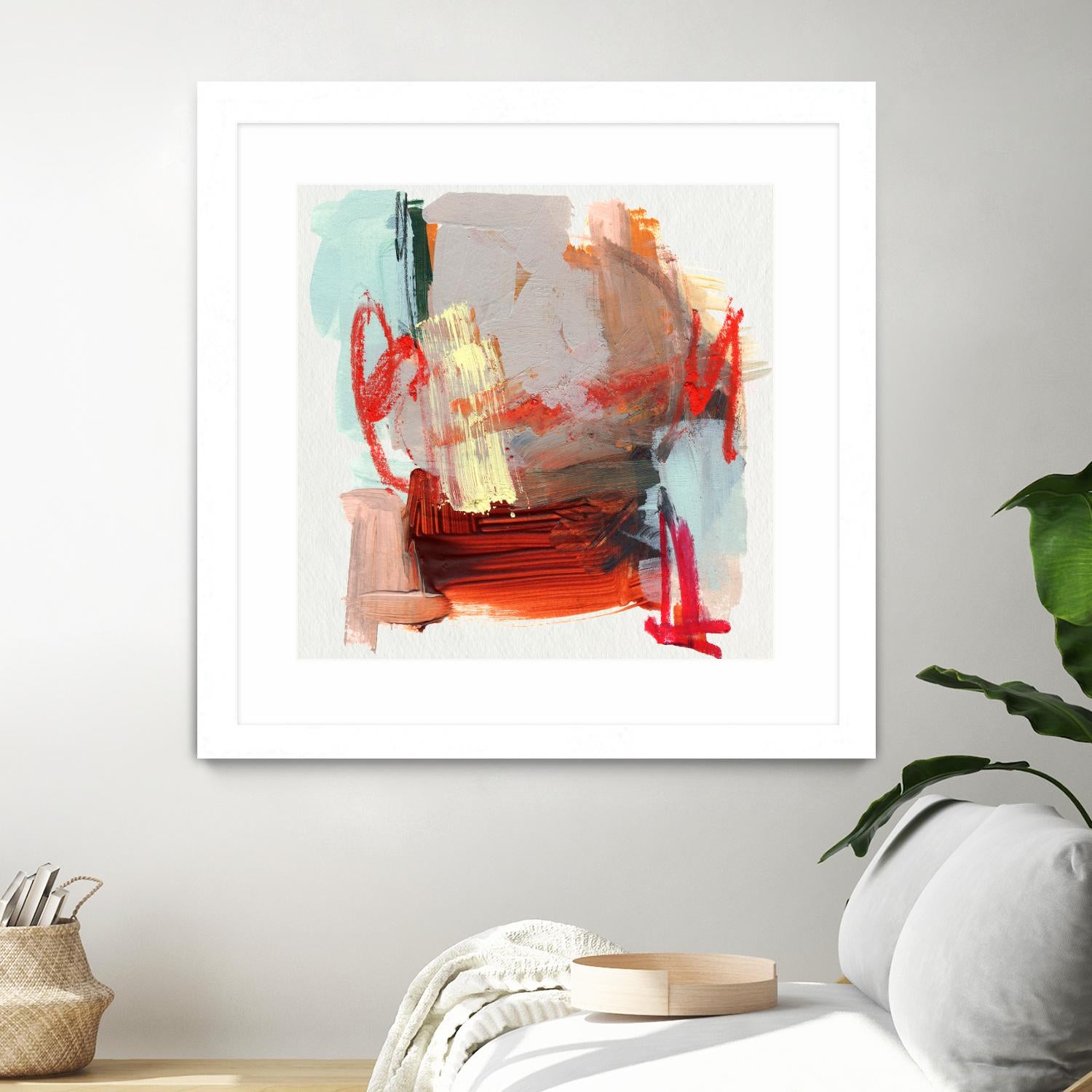 Abstract Metro Maps III by Jennifer Parker on GIANT ART - red abstract abstrait