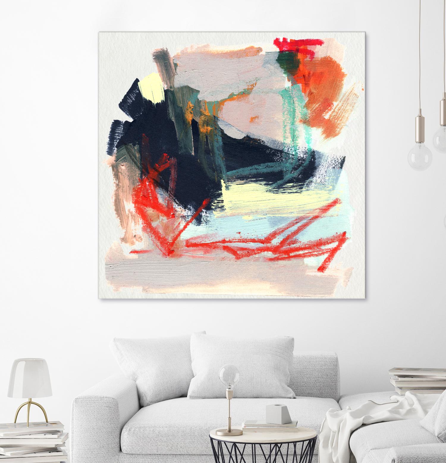 Abstract Metro Maps IV by Jennifer Parker on GIANT ART - orange abstract abstract