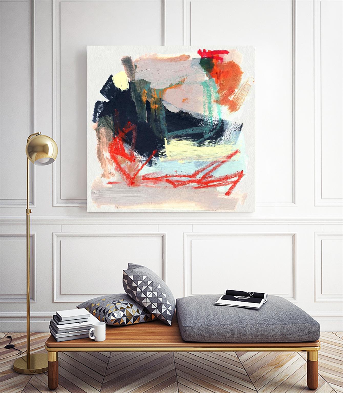 Abstract Metro Maps IV by Jennifer Parker on GIANT ART - orange abstract abstract