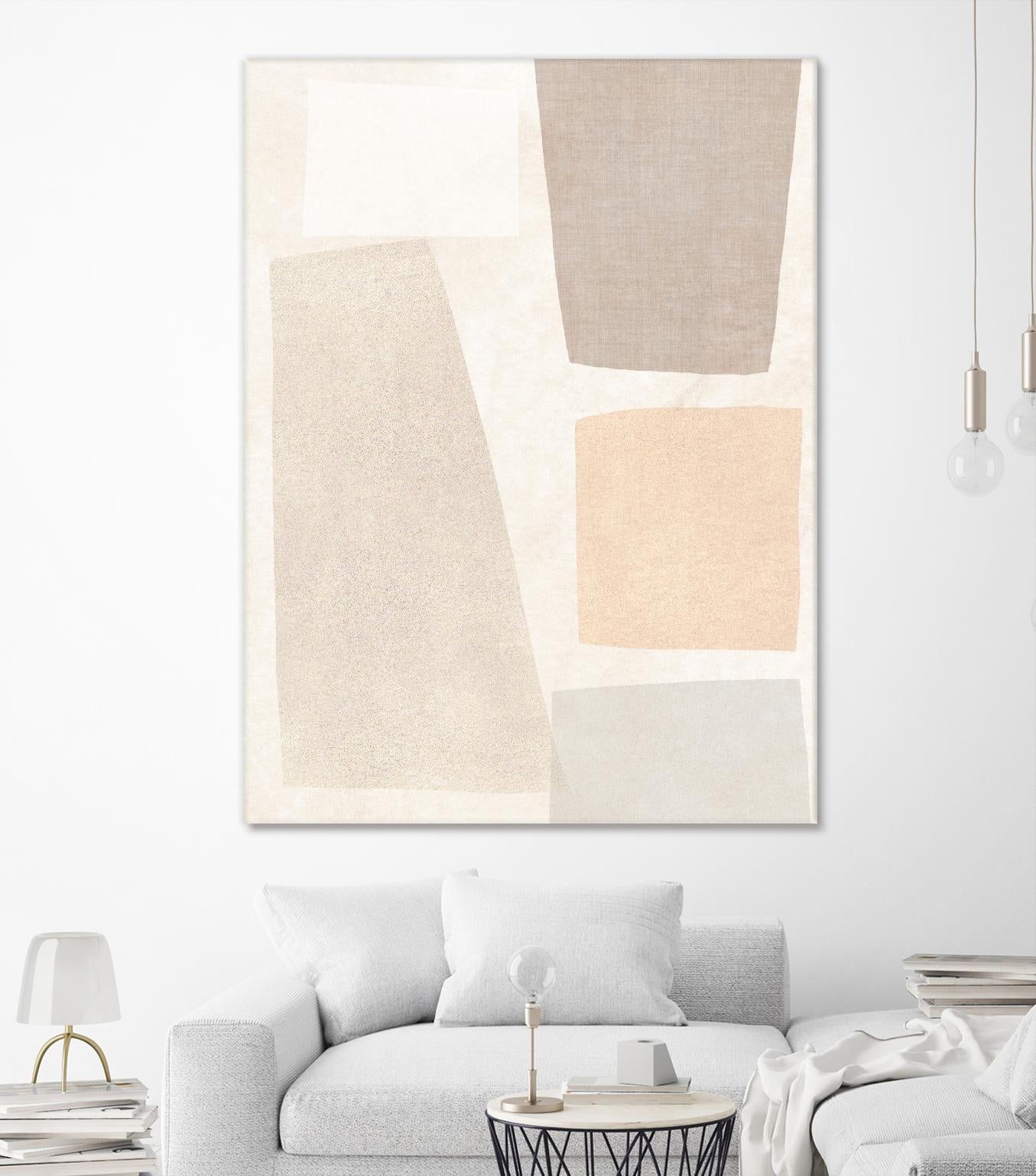 Block Magnetism I by June Vess on GIANT ART - beige abstract abstract