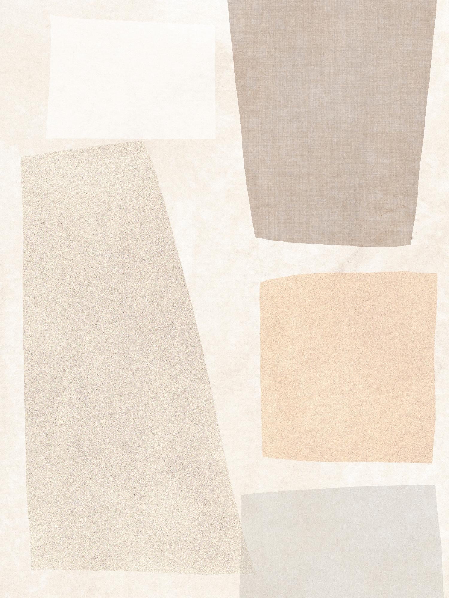 Block Magnetism I by June Vess on GIANT ART - beige abstract abstract