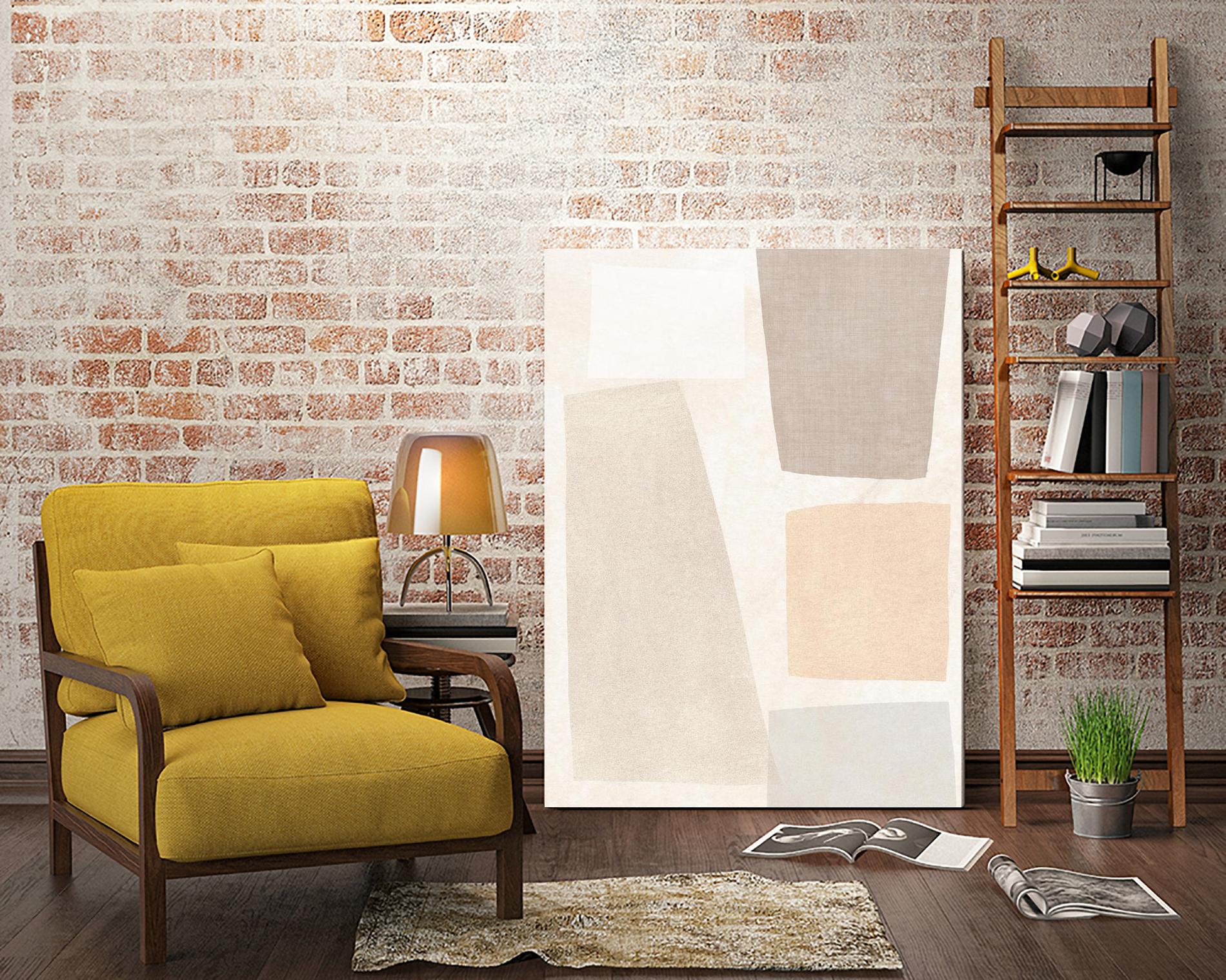 Block Magnetism I by June Vess on GIANT ART - beige abstract abstract