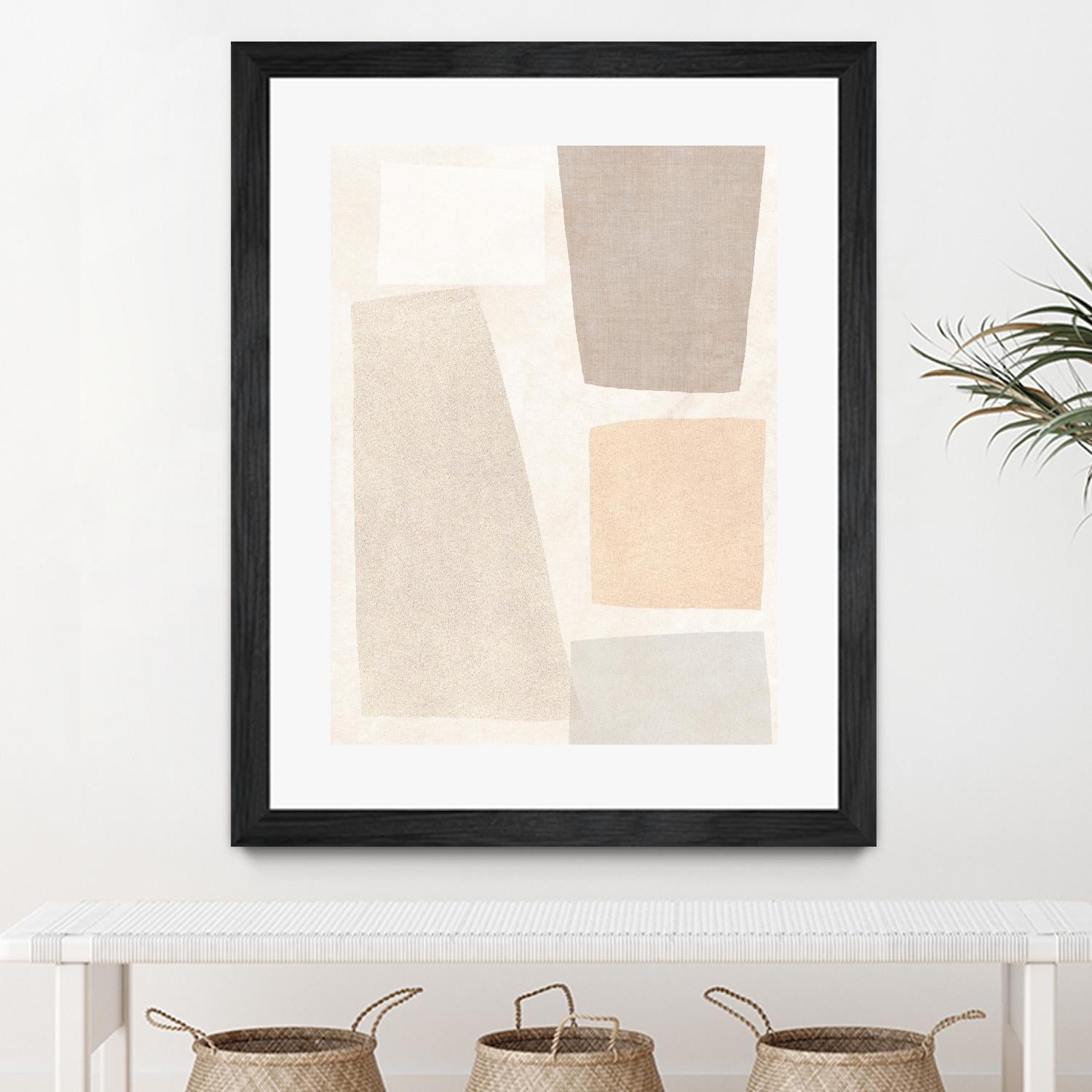 Block Magnetism I by June Vess on GIANT ART - beige abstract abstract