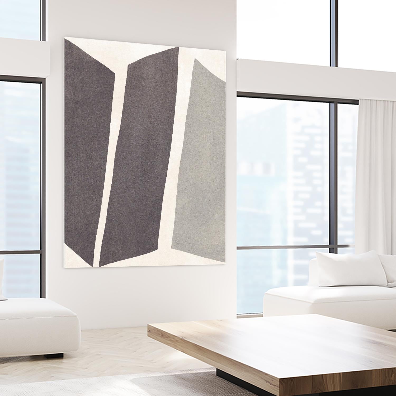 Colorblock Artifact I by June Vess on GIANT ART - cream abstract abstract