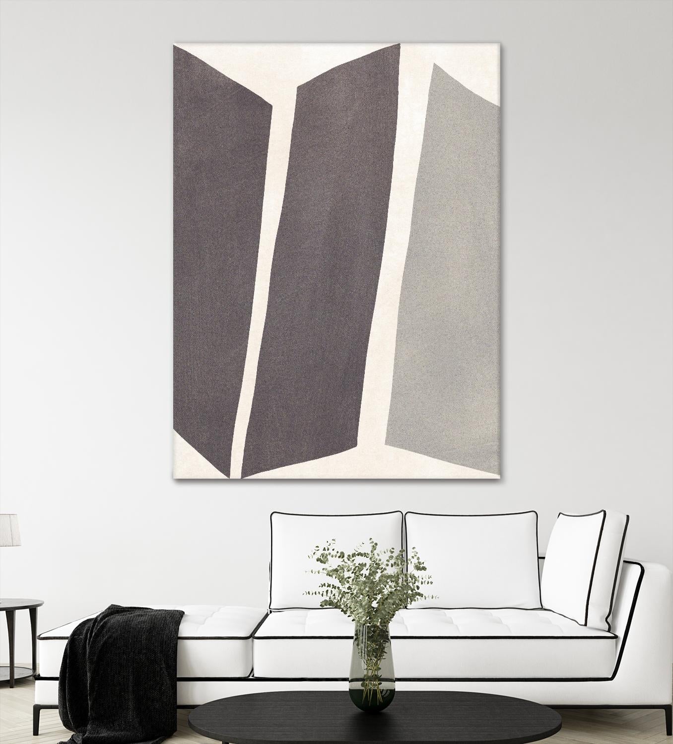 Colorblock Artifact I by June Vess on GIANT ART - cream abstract abstract